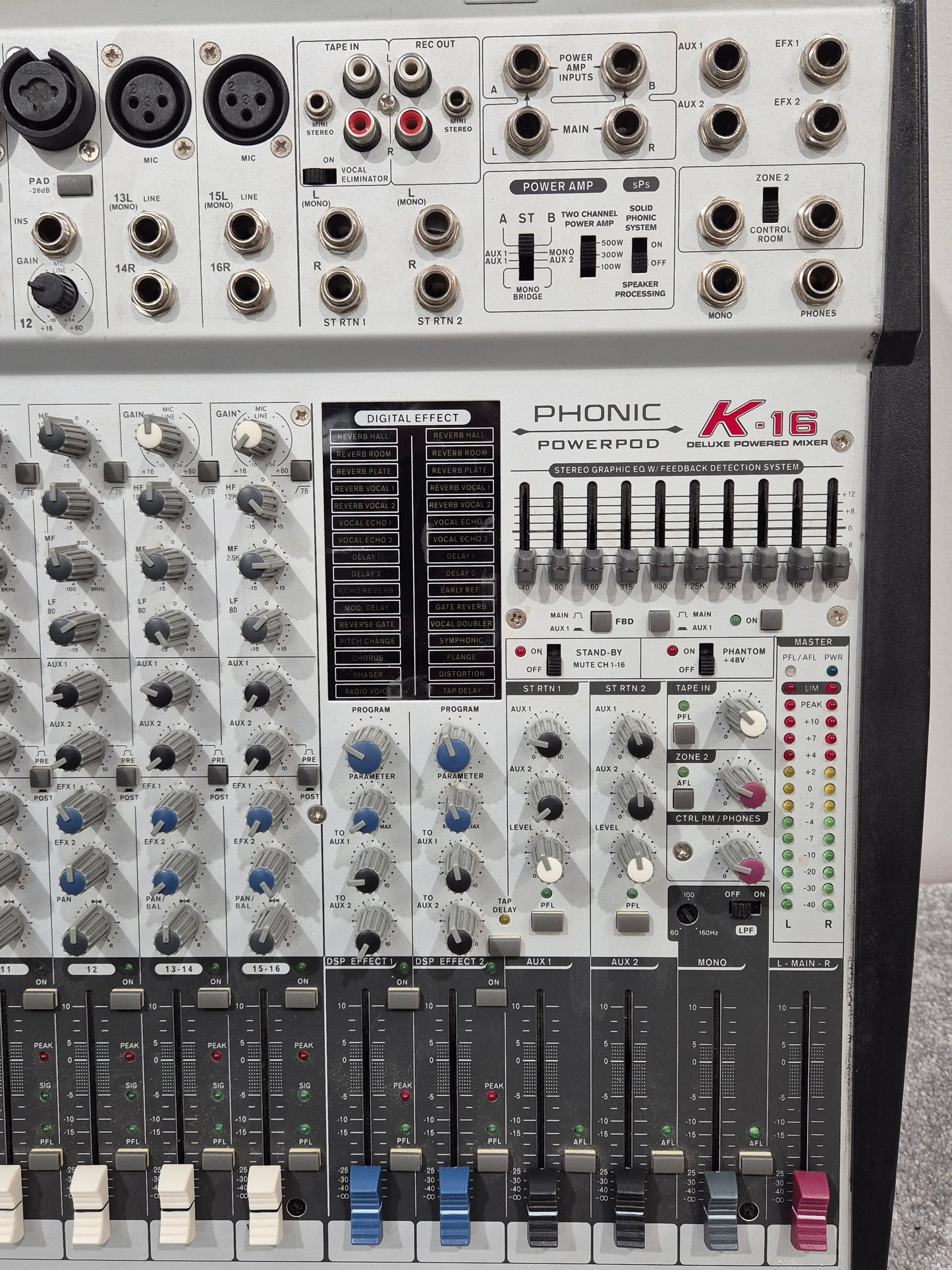 Phonic Powerpod K16 - Powered Mixer w/ Plastic Case