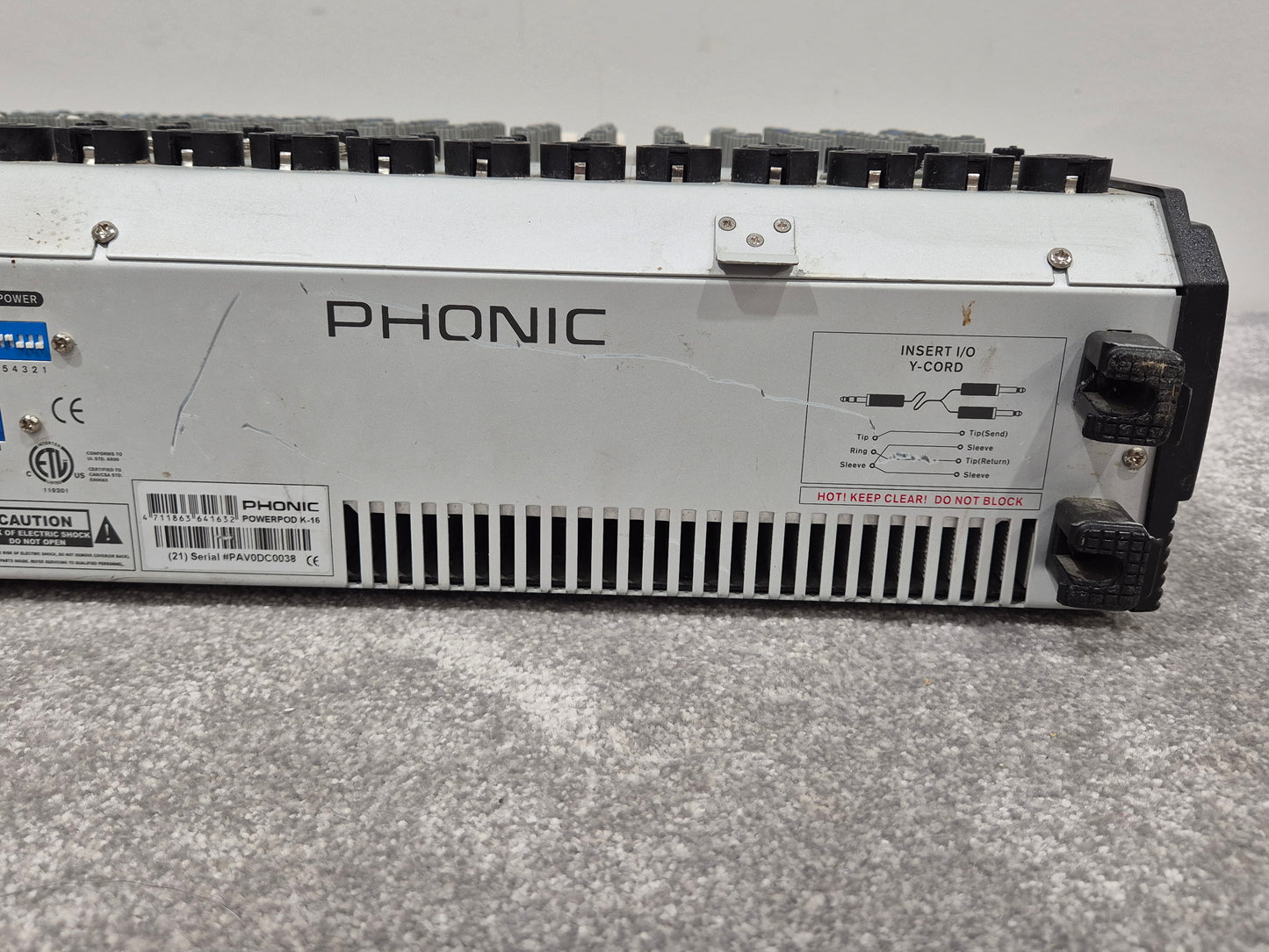 Phonic Powerpod K16 - Powered Mixer w/ Plastic Case