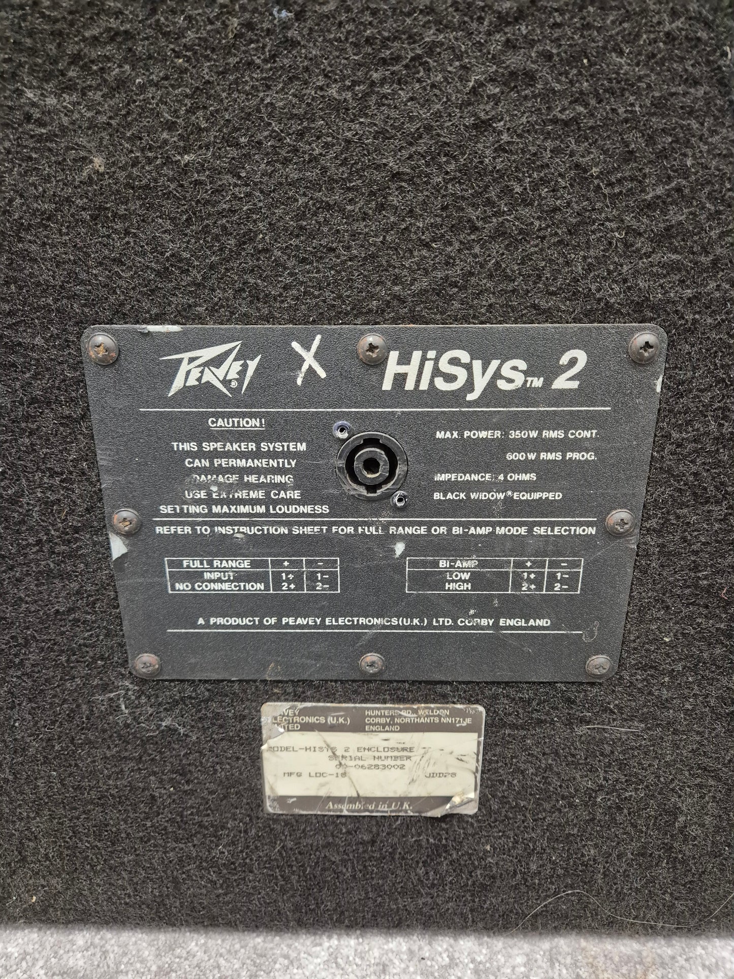 Peavey Hisys 2 - 600-watts Full-Range Operation PA Speaker