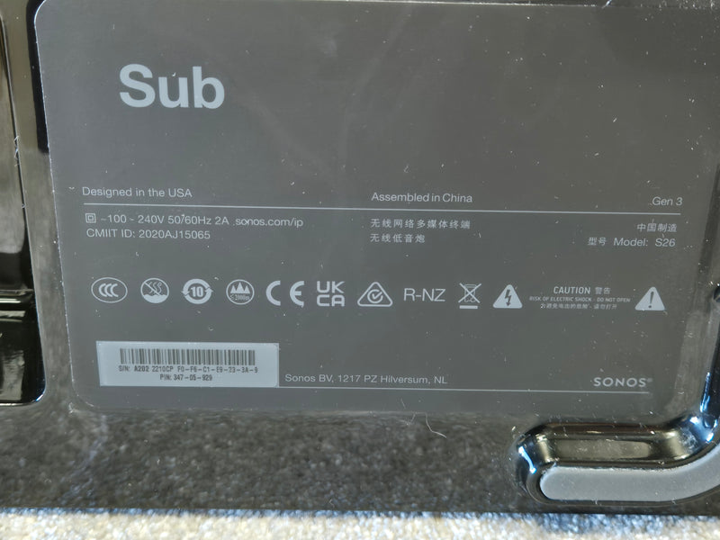 Sonos Sub Gen 3 - Deep Bass Subwoofer w/ Original Box - image 9