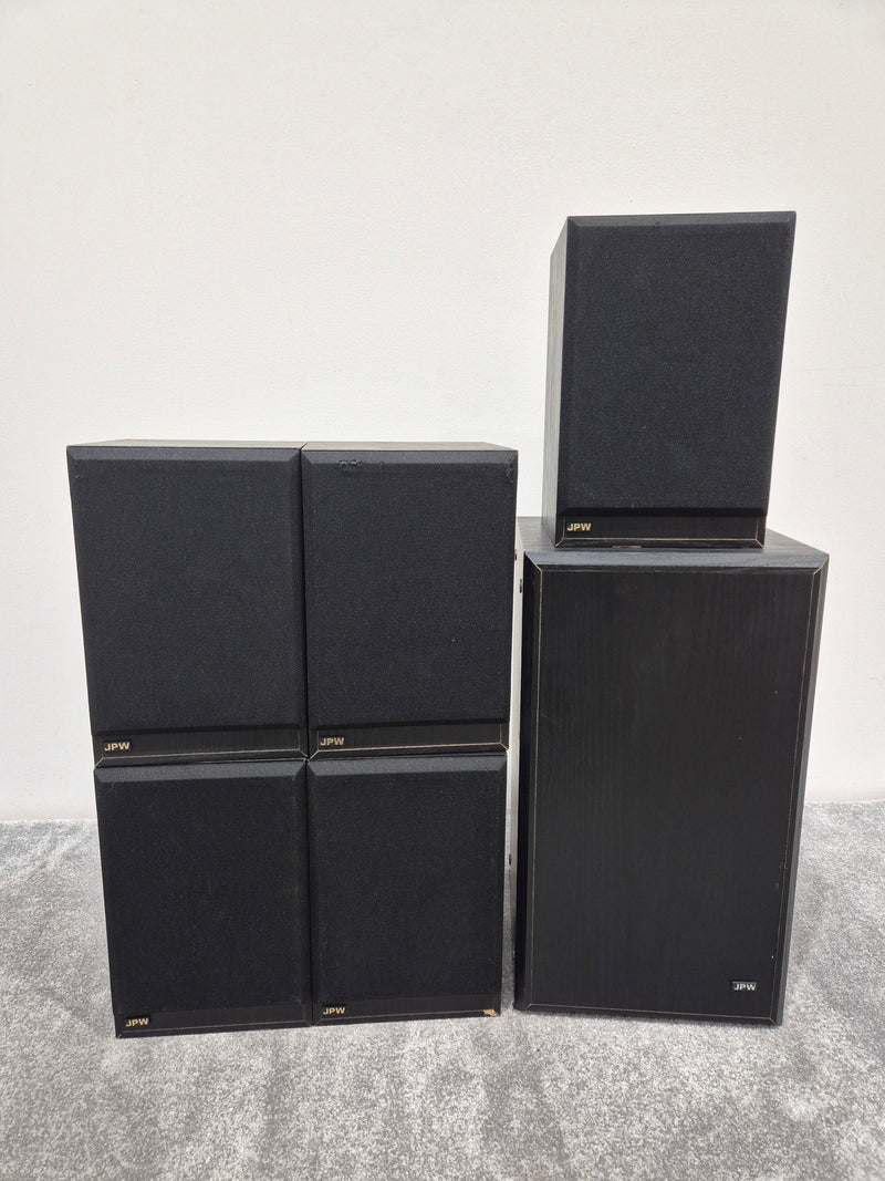 Jpw Gold Monitor - 70WATT Bookshelf Speakers X5 With 80WATT Jpw Subwoofer System - Audiophile Sound - Very Good - image 1
