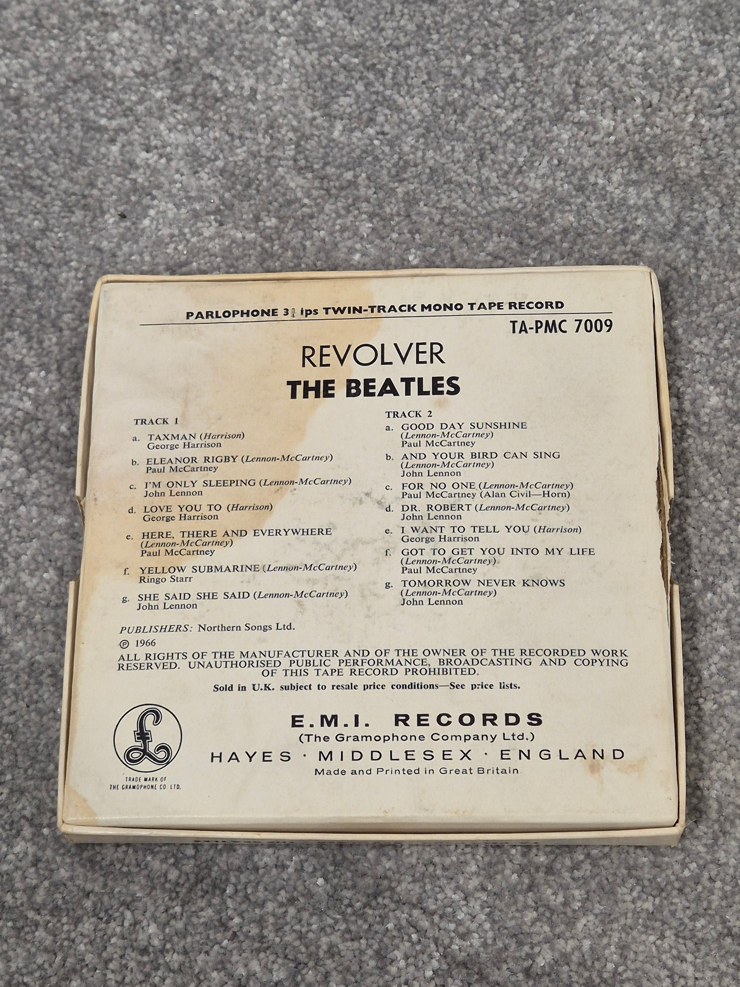 The Beatles - Revolver PMC 7009 Reel to Reel Record w/ Original Box