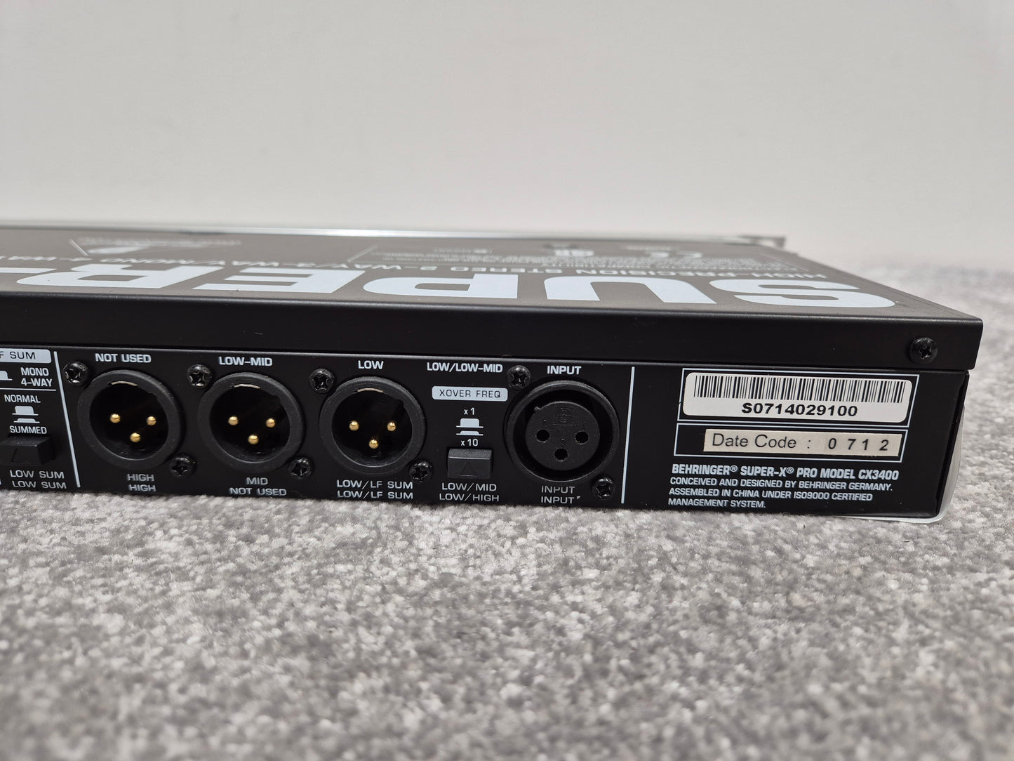 Behringer CX3400 V2 Super-X - High-Precision Stereo Crossover