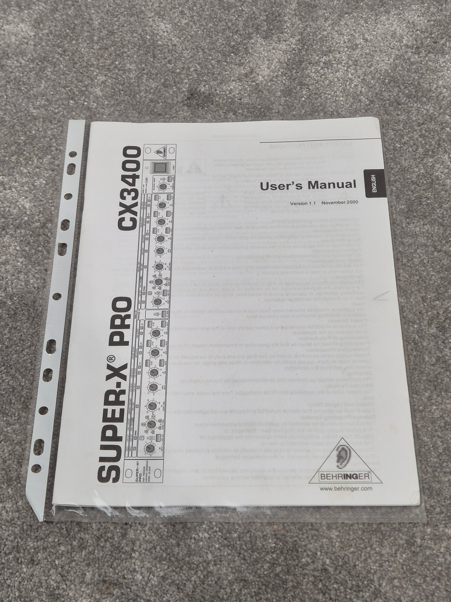 Behringer CX3400 V2 Super-X - High-Precision Stereo Crossover