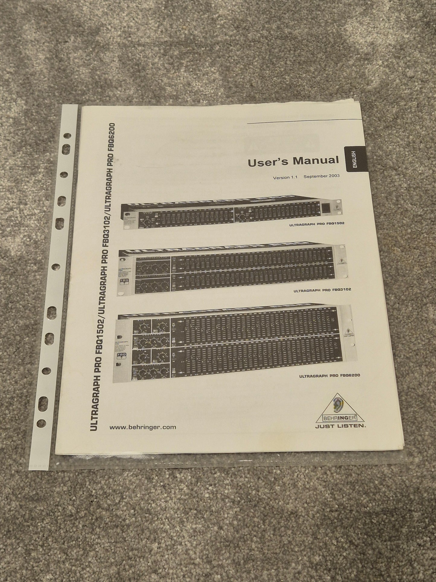 Behringer ULTRAGRAPH PRO FBQ6200HD - 31-Band Stereo Graphic Equalizer