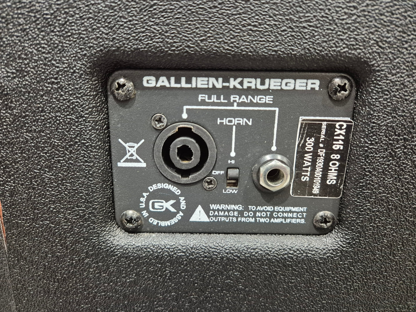 Gallien-Krueger CX 115 - 300-watt 1x15" Bass Cabinet