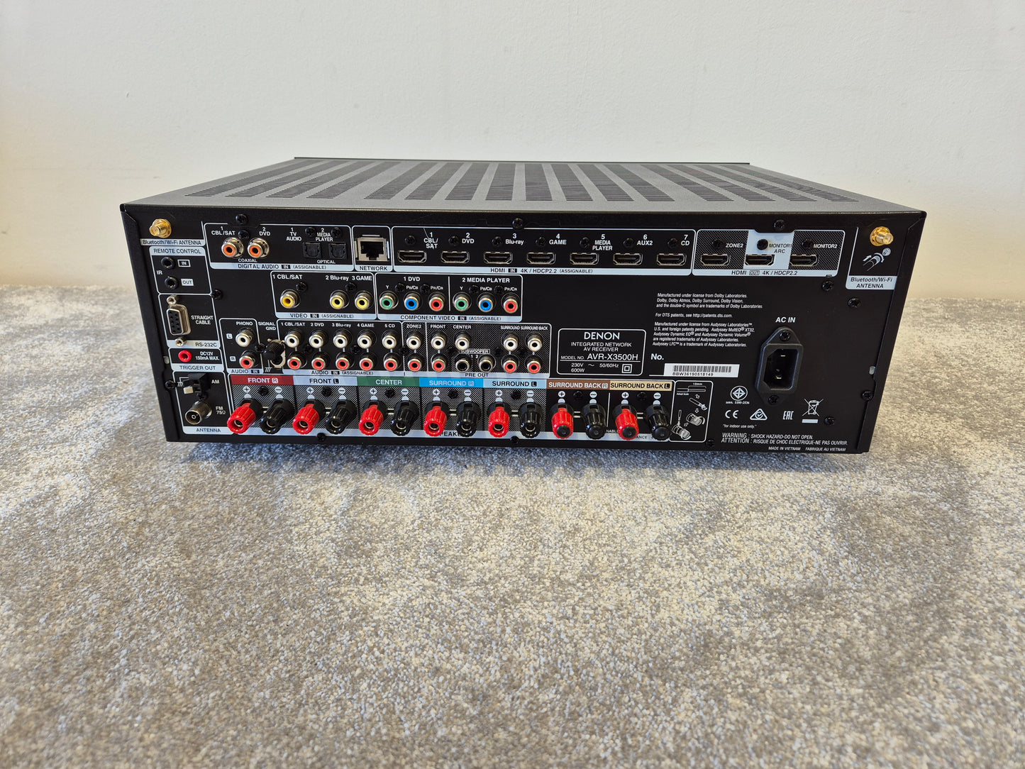 Denon AVR-X3500H - 7.2 Channel AV Surround Receiver w/ Original Box