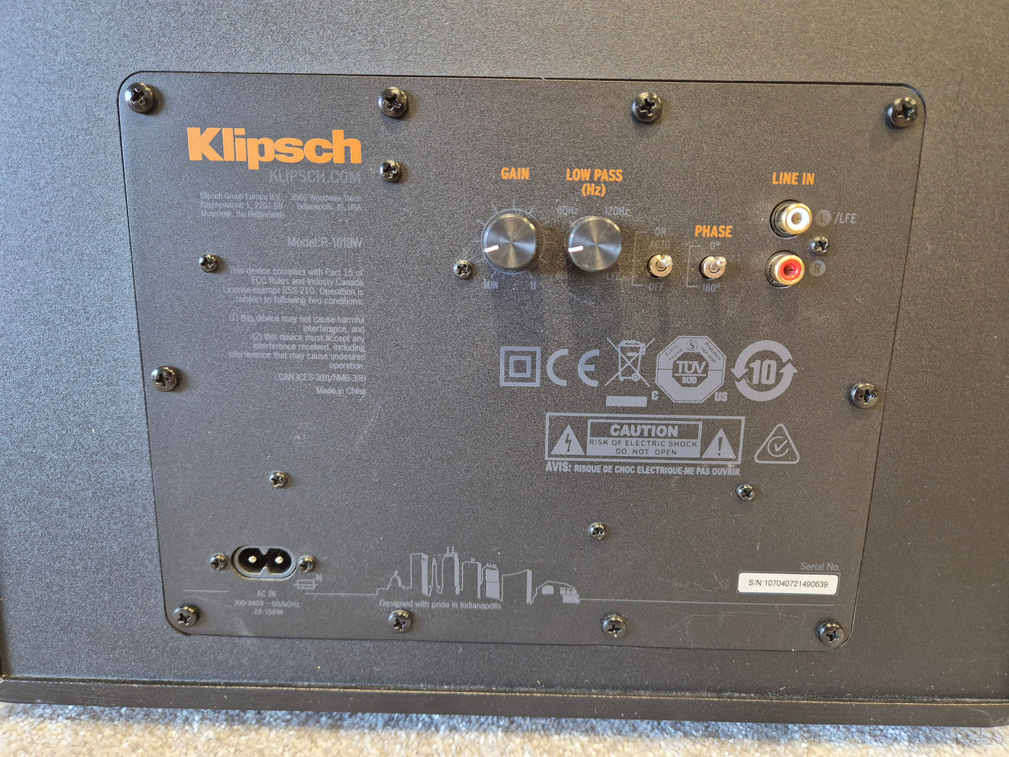 Klipsch R-101SW - High-Performance Subwoofer