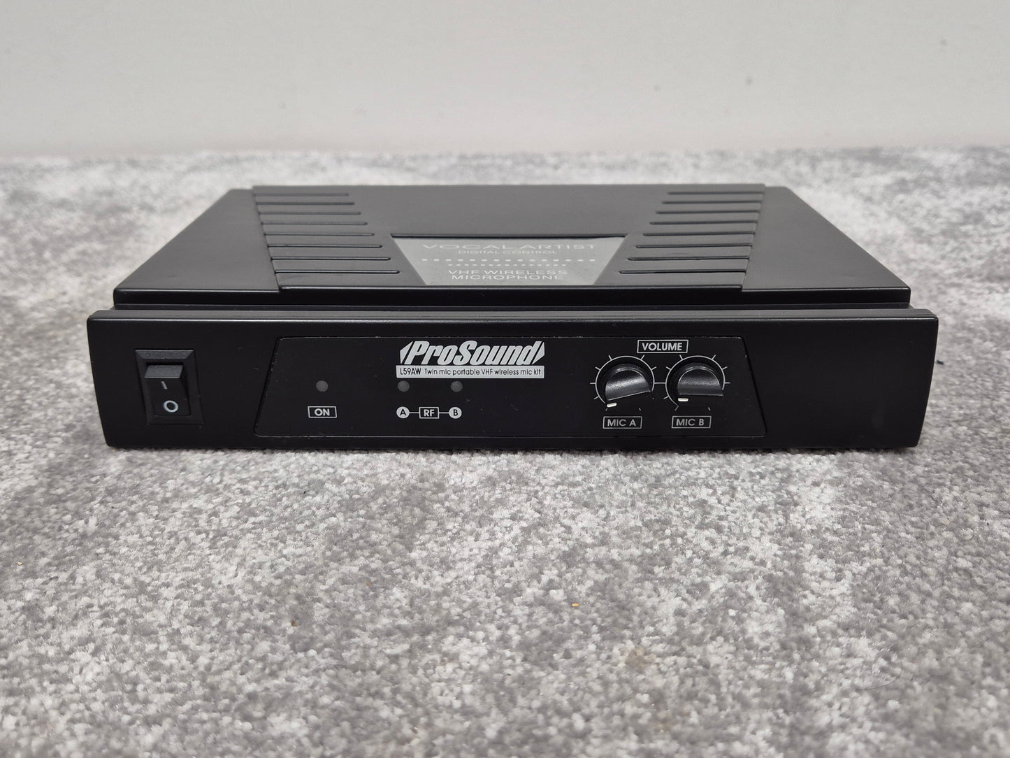 Prosound L59AW Twin Microphone Portable VHF Wireless + Black Case
