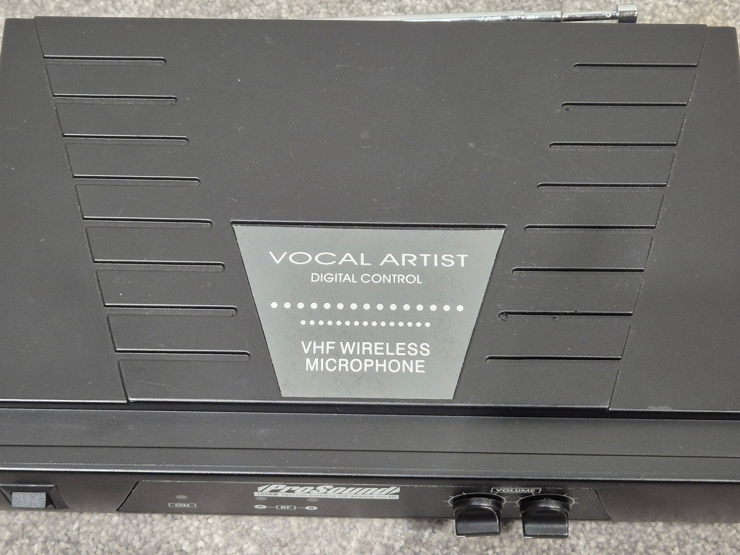 Prosound L59AW Twin Microphone Portable VHF Wireless + Black Case