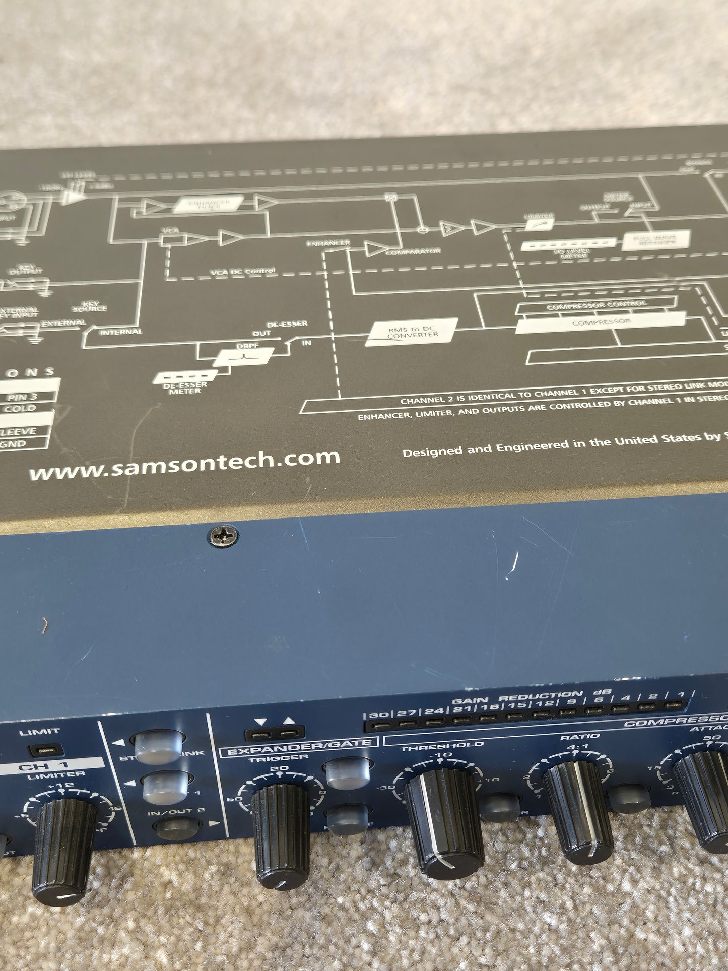 Samson S-Com Plus - Stereo Compressor/Limiter w/ Original Box