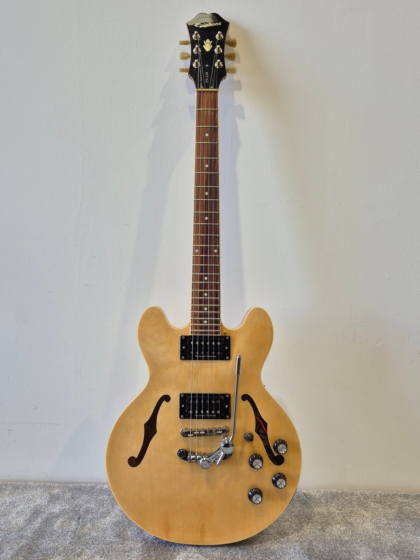 Epiphone ES-339 Pro Semi Hollow Electric Guitar Upgraded Seymour Duncan Pickups w/ Hard Case