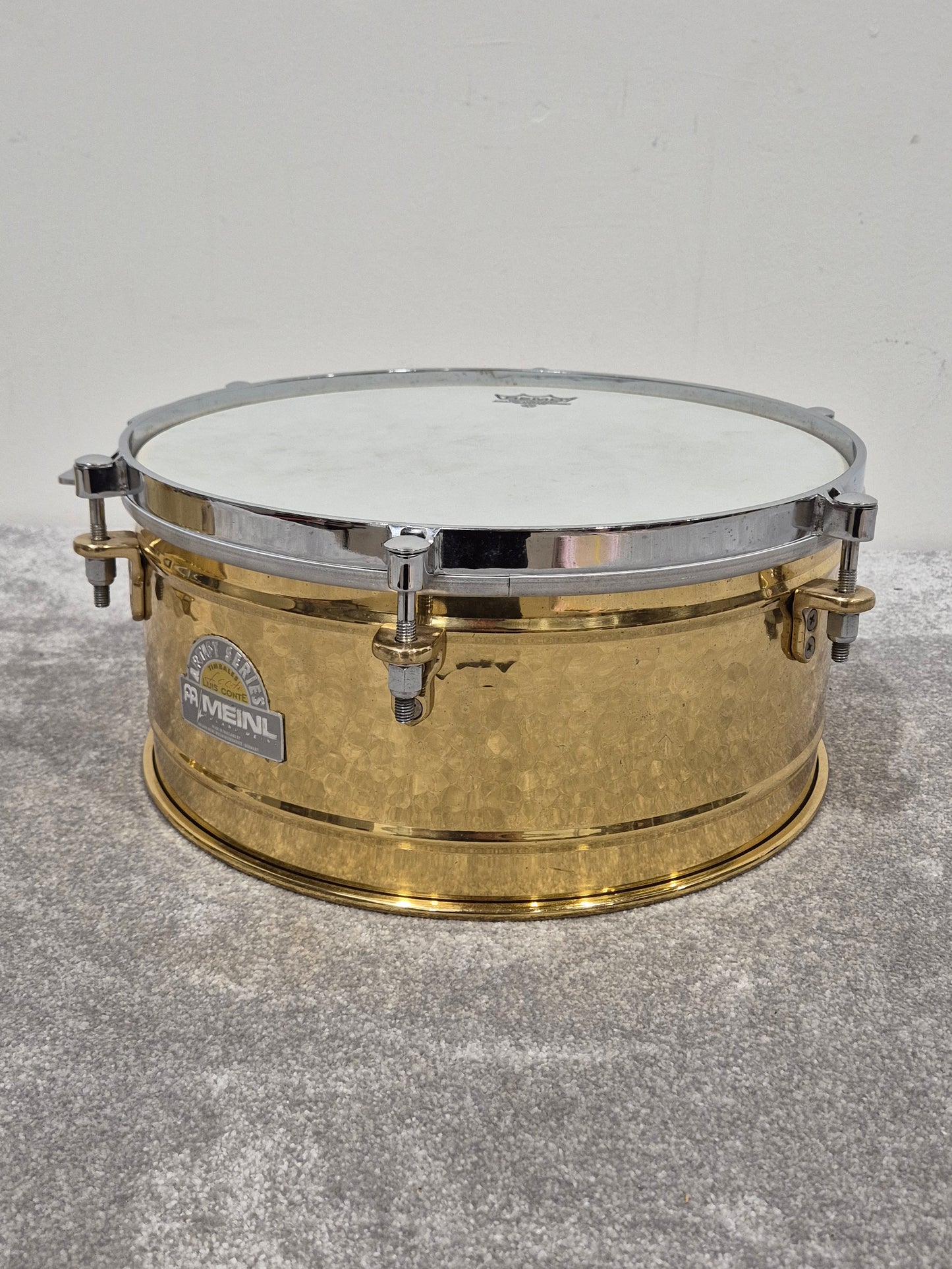Meinl Artist Series Luis Conte Brass Timbales 14” and 15” w/ Black Case