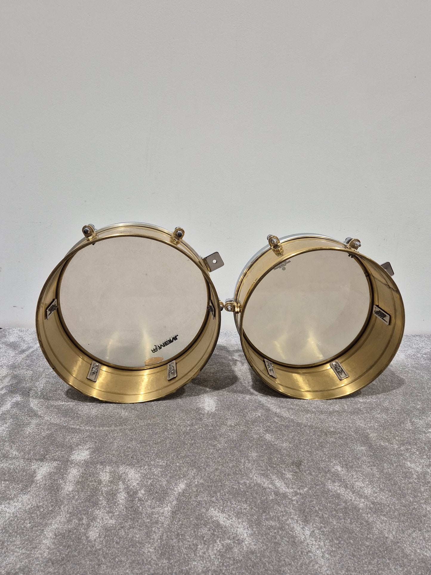 Meinl Artist Series Luis Conte Brass Timbales 14” and 15” w/ Black Case