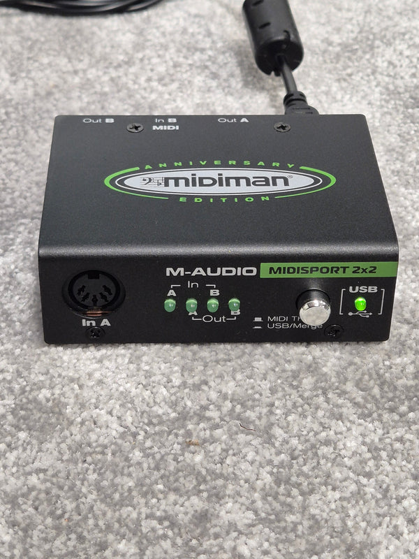 M-Audio Midisport 2x2 - MIDI Interface Device w/ Original Box