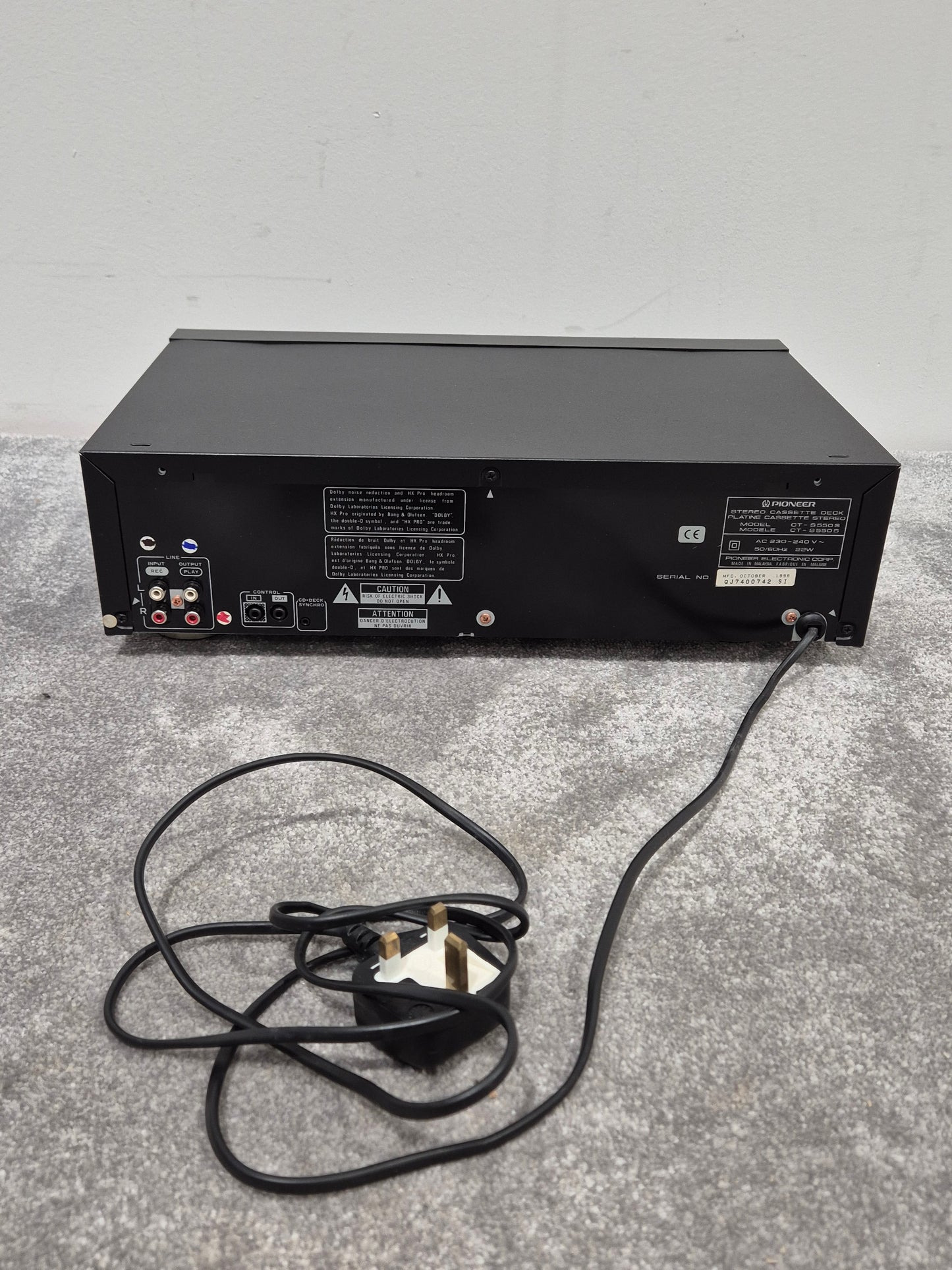 Pioneer CT-S550S - Stereo Cassette Deck