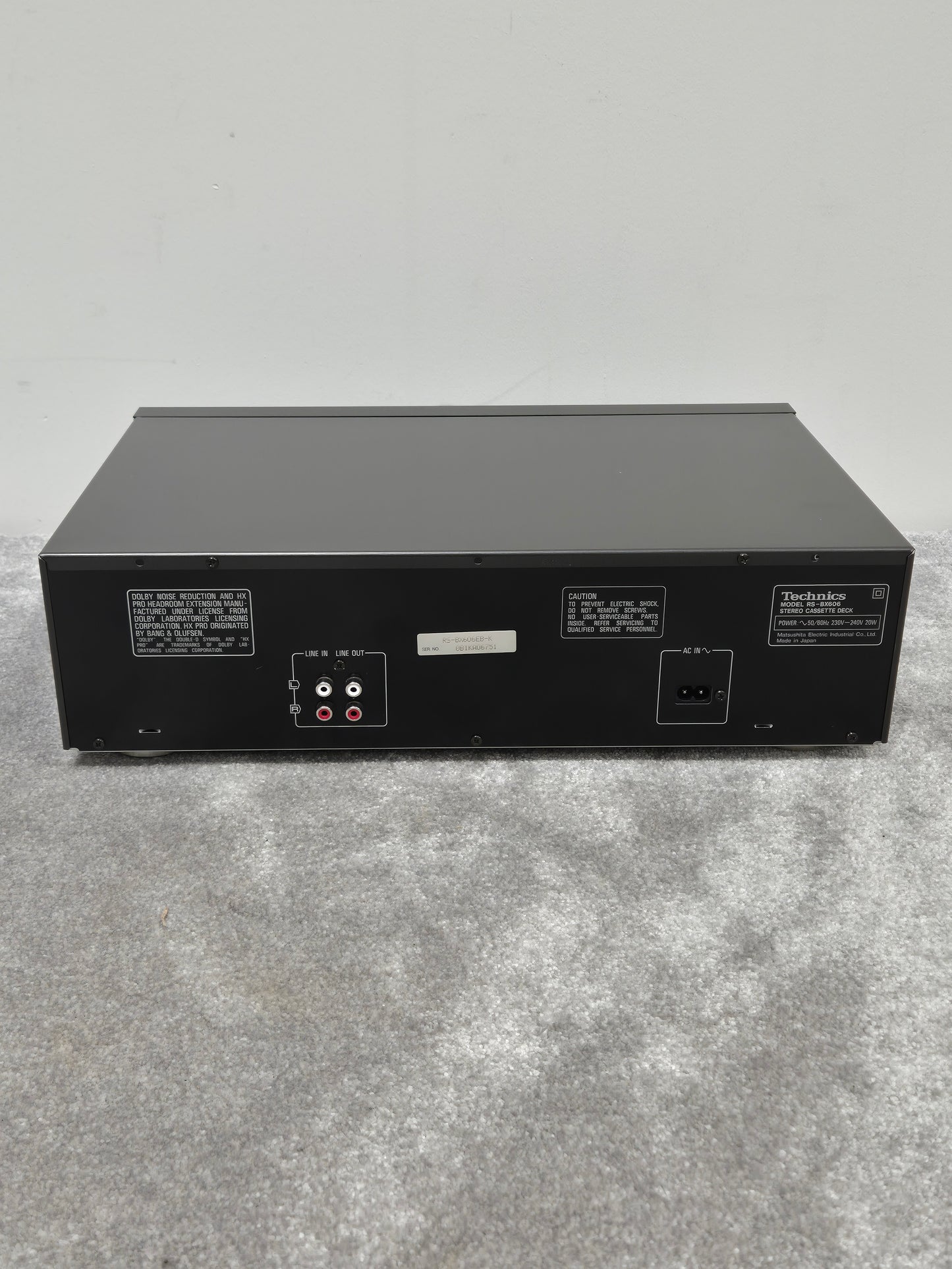 Technics RS-BX606 - Stereo Cassette Deck w/ Original Box