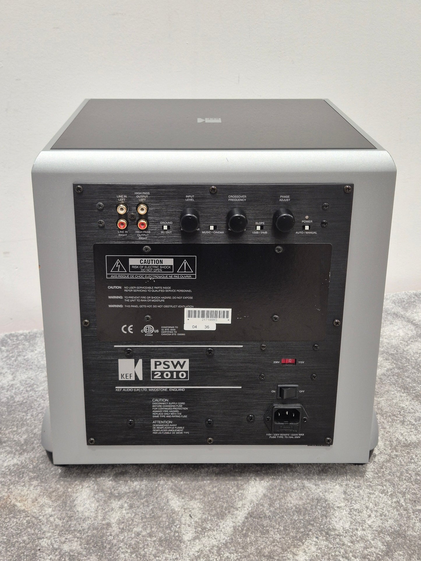 KEF PSW2010 - 10-inch Powered Subwoofer - Excellent