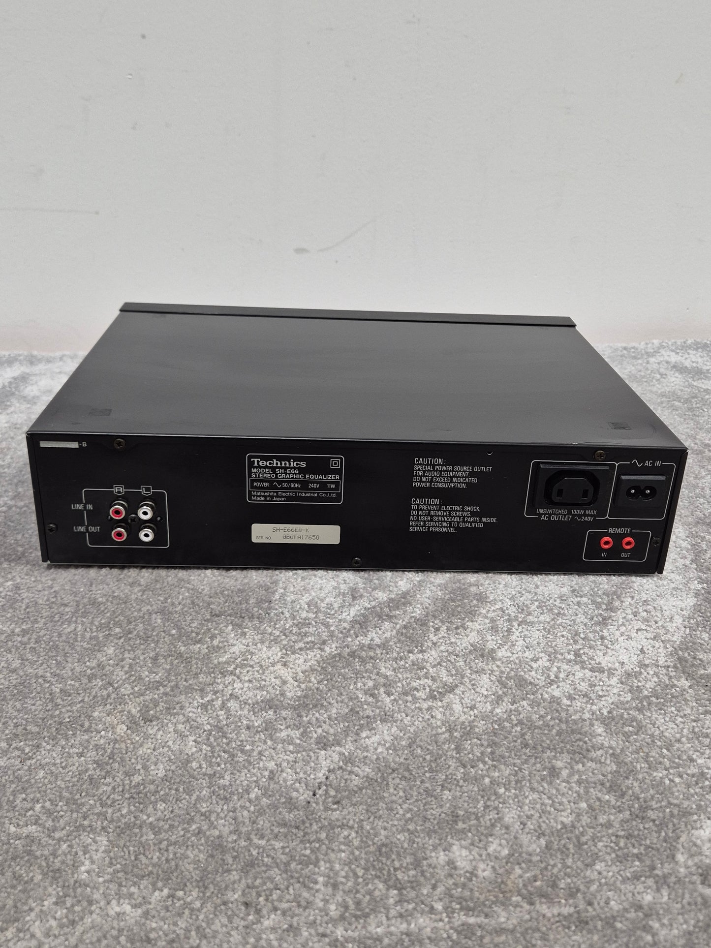 Technics SH-E66 - Stereo Graphic Equalizer