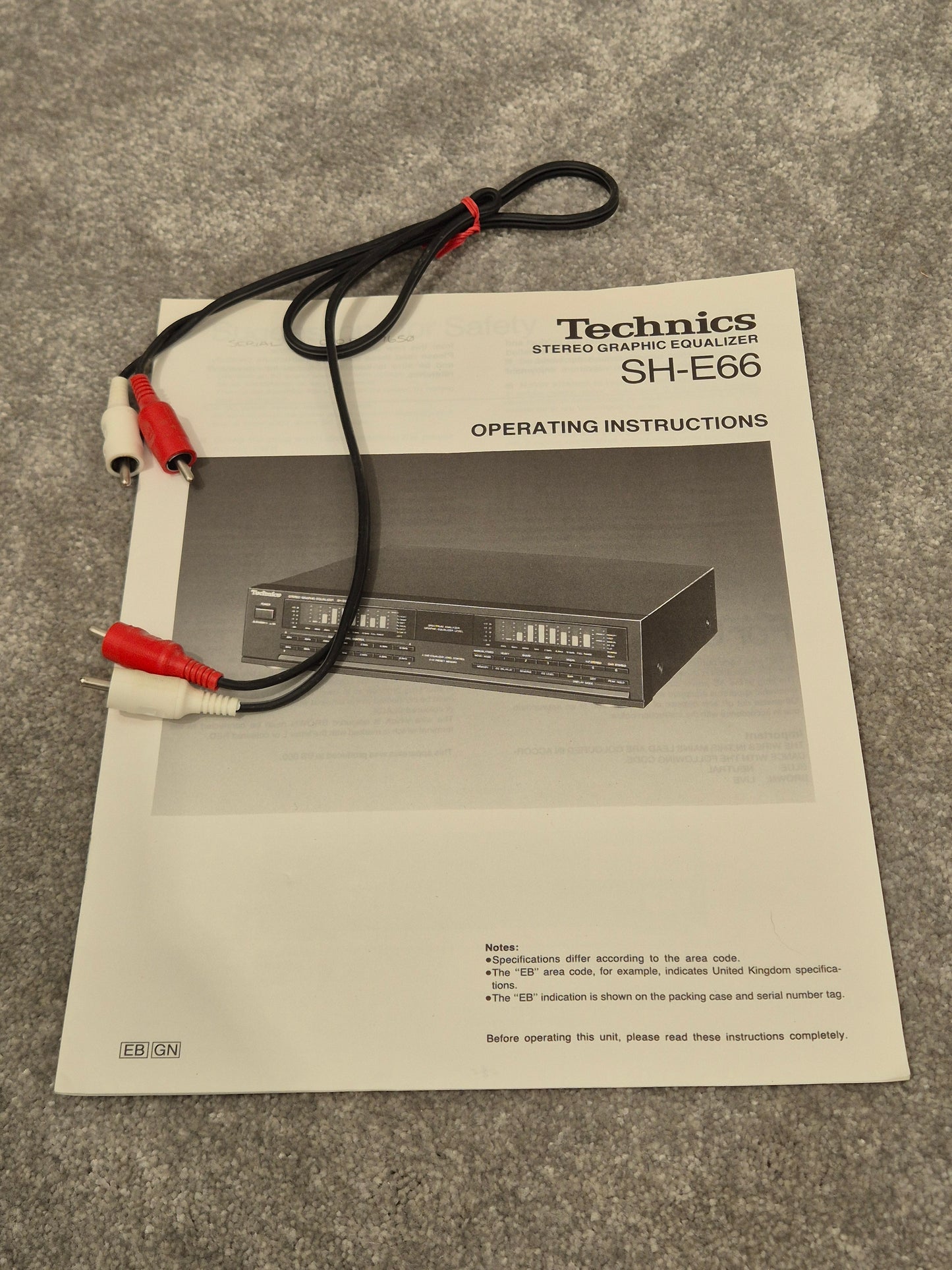 Technics SH-E66 - Stereo Graphic Equalizer