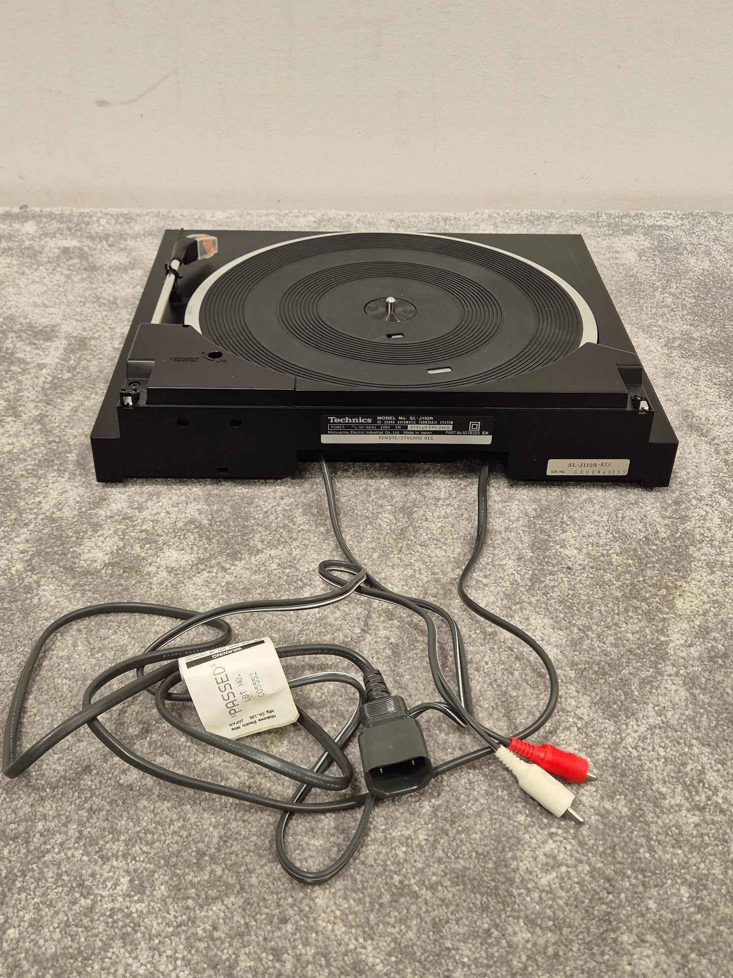 Technics SL-J110R - Servo Automatic Turntable - Good