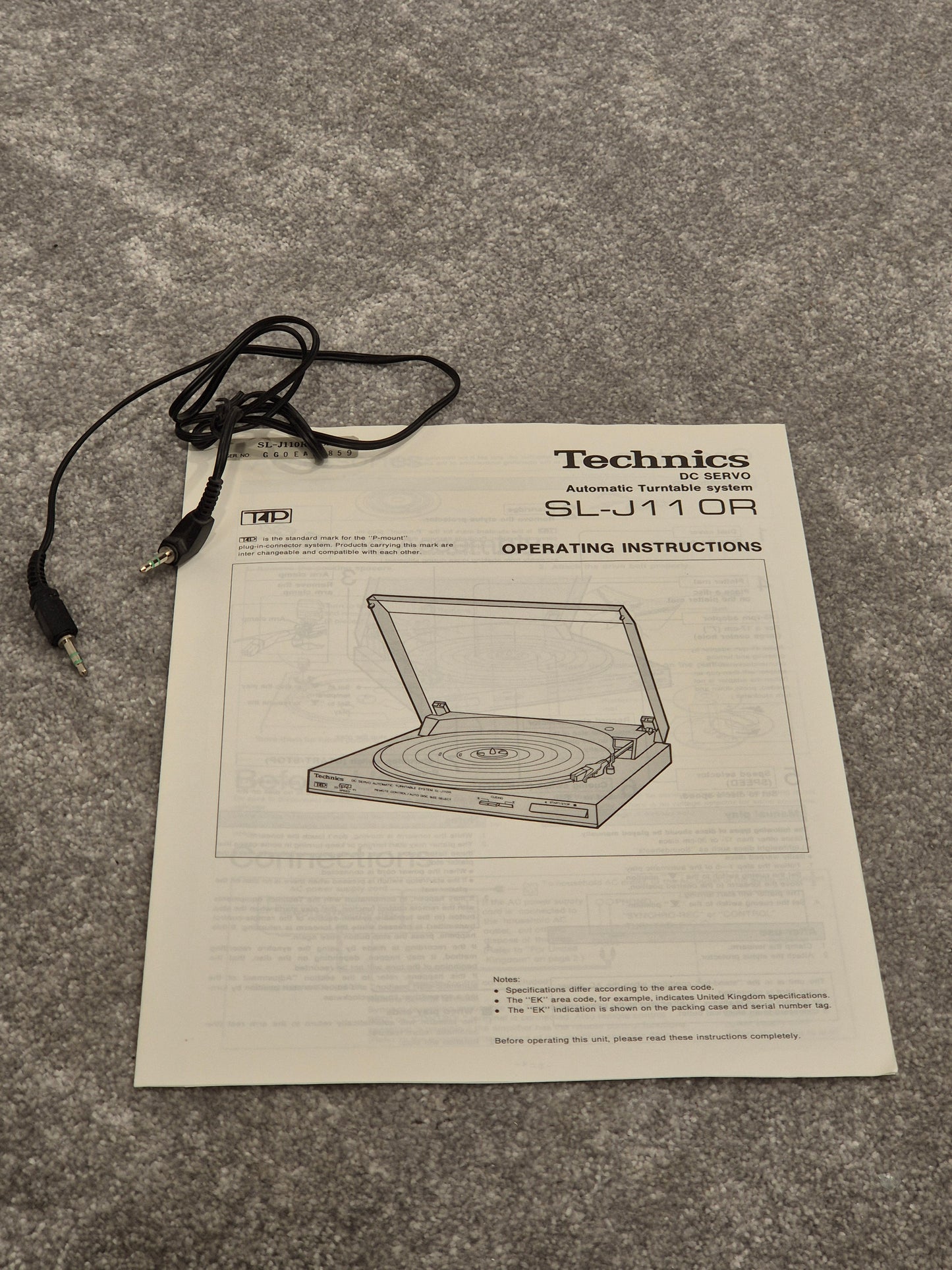 Technics SL-J110R - Servo Automatic Turntable - Good