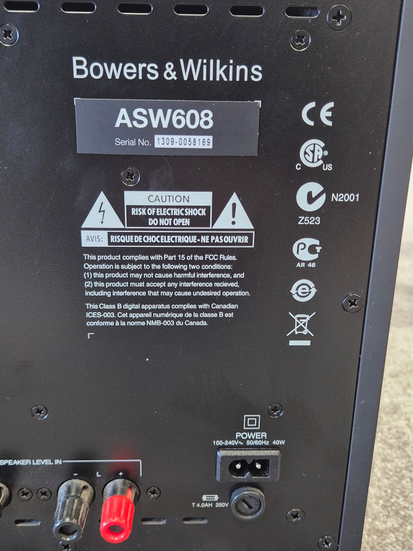 Bowers & Wilkins MT-50- Mini Theatre System (Spares or Repairs)
