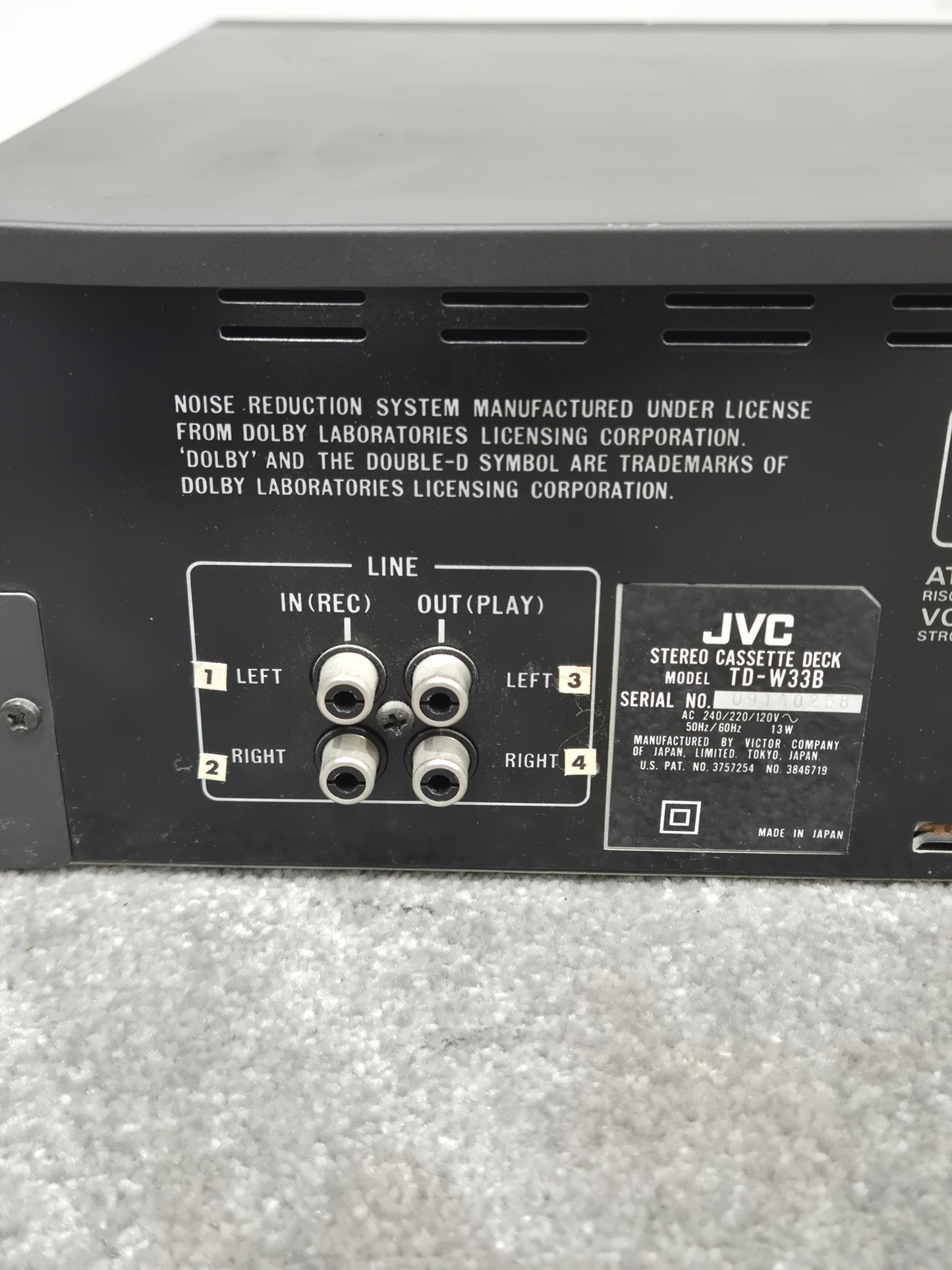 JVC TD-W33 - Double Cassette Deck - Very Good