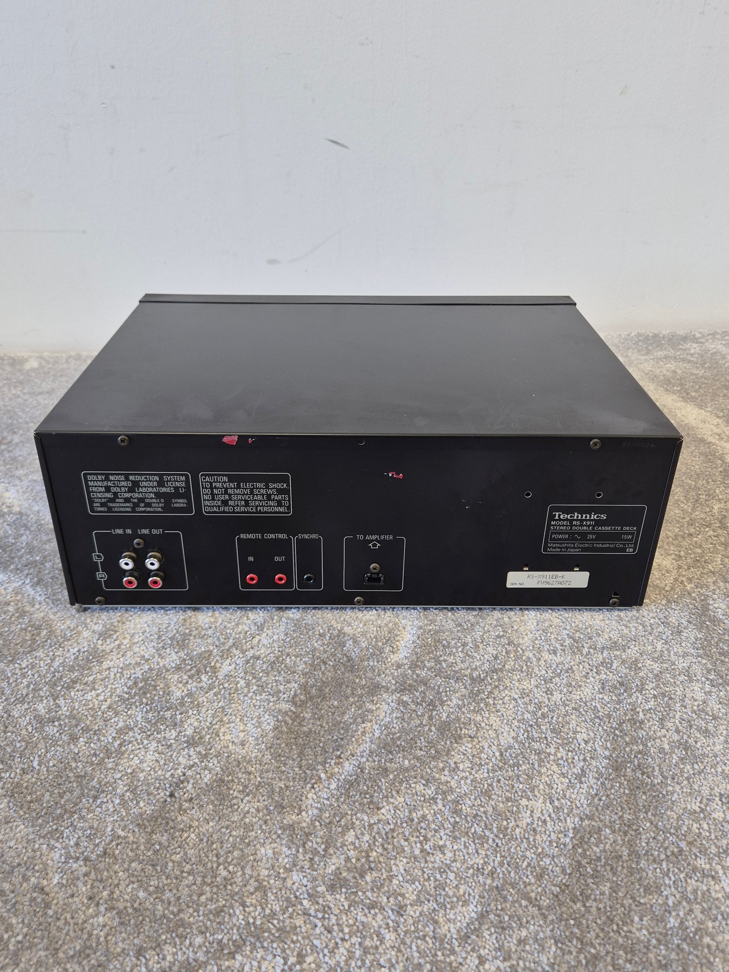 Technics RS-X911 - Stereo Double Cassette Deck (Read Description)