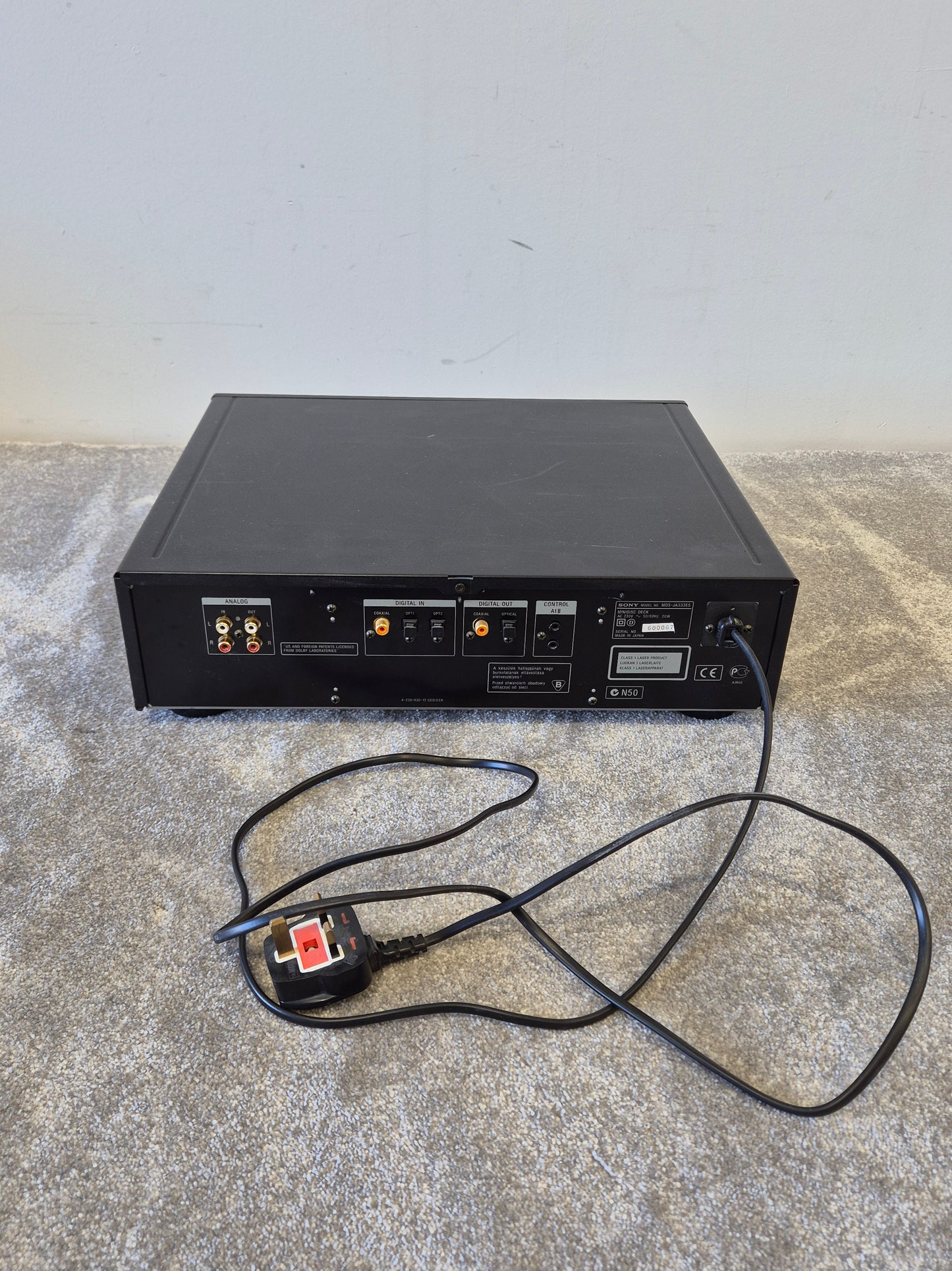 Sony MDS-JA333ES - MiniDisc Deck (Spares or Repairs)