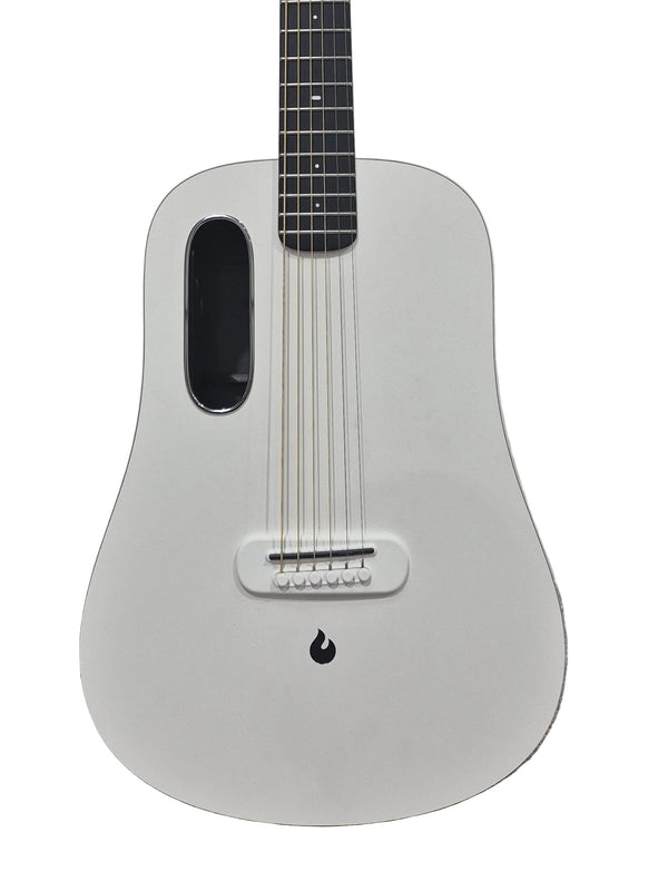 Lava ME Play – White Smart Carbon Fiber Guitar – Excellent w/ Soft Gig Bag, New Strings & USB-C Cable