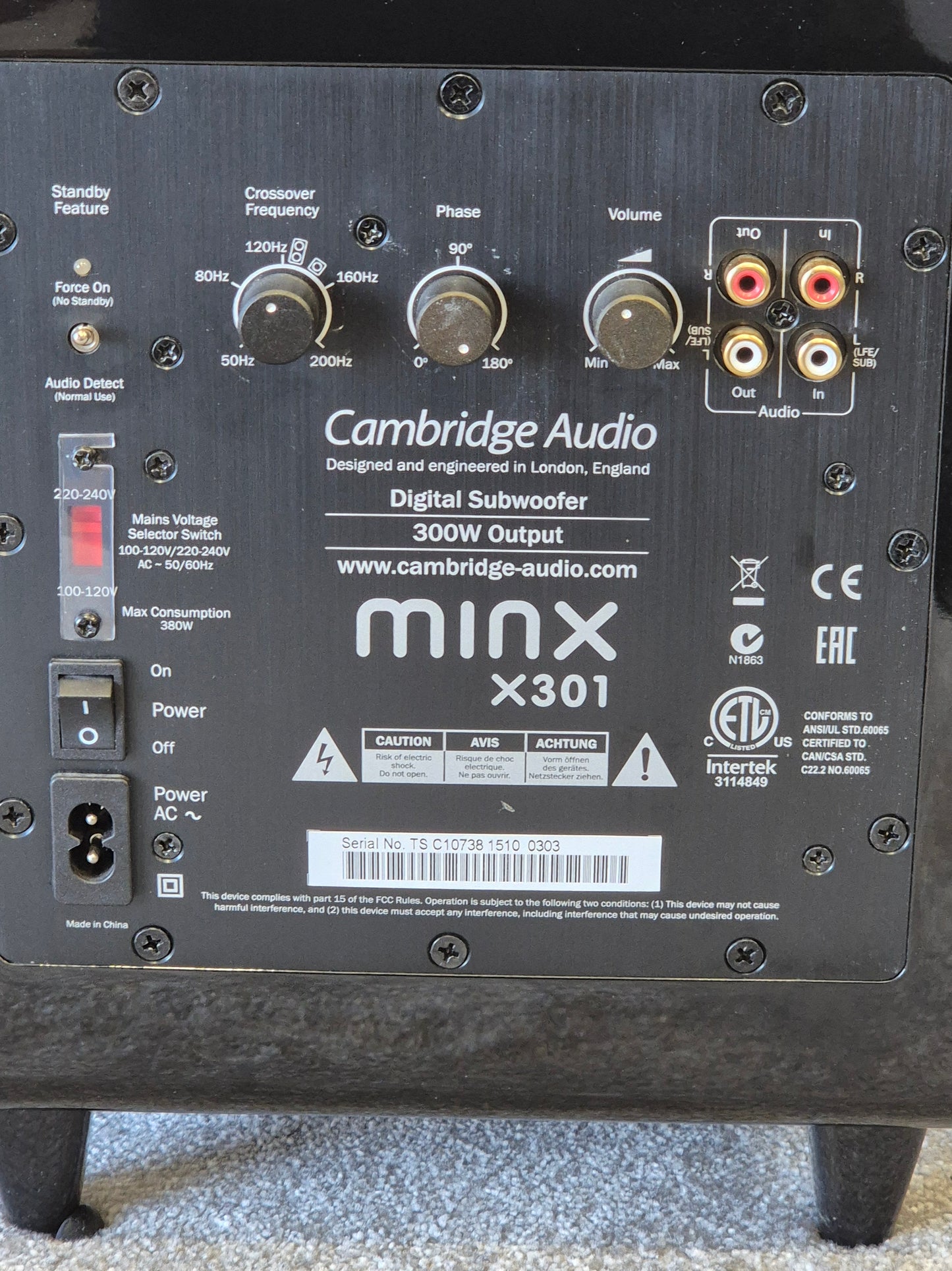 Cambridge Audio Minx X300 - Compact Powered Subwoofer - Very Good