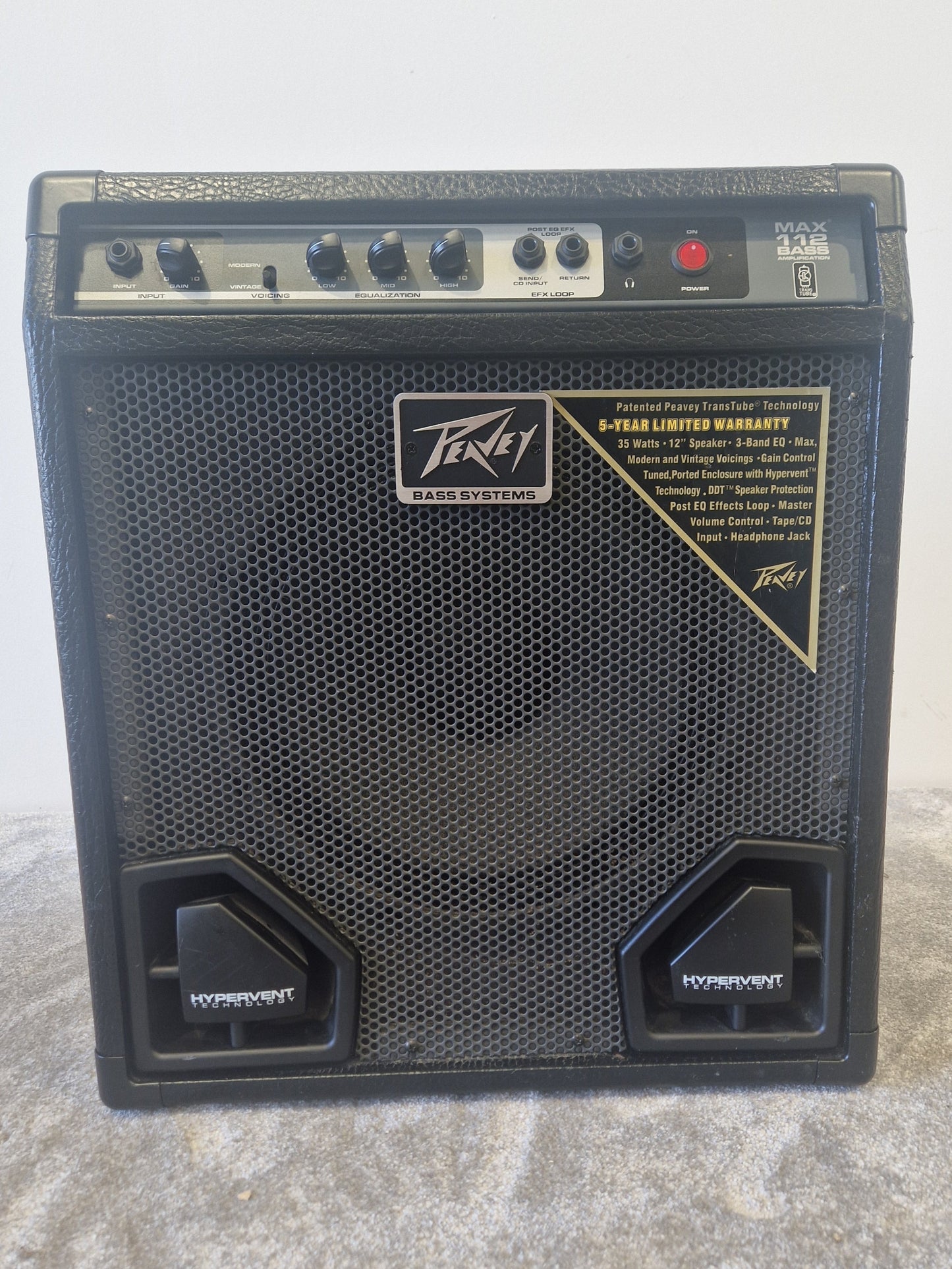 Peavey Max 112 Bass Combo Amp – 200W, TransTube Gain, 3-Band EQ - Very Good
