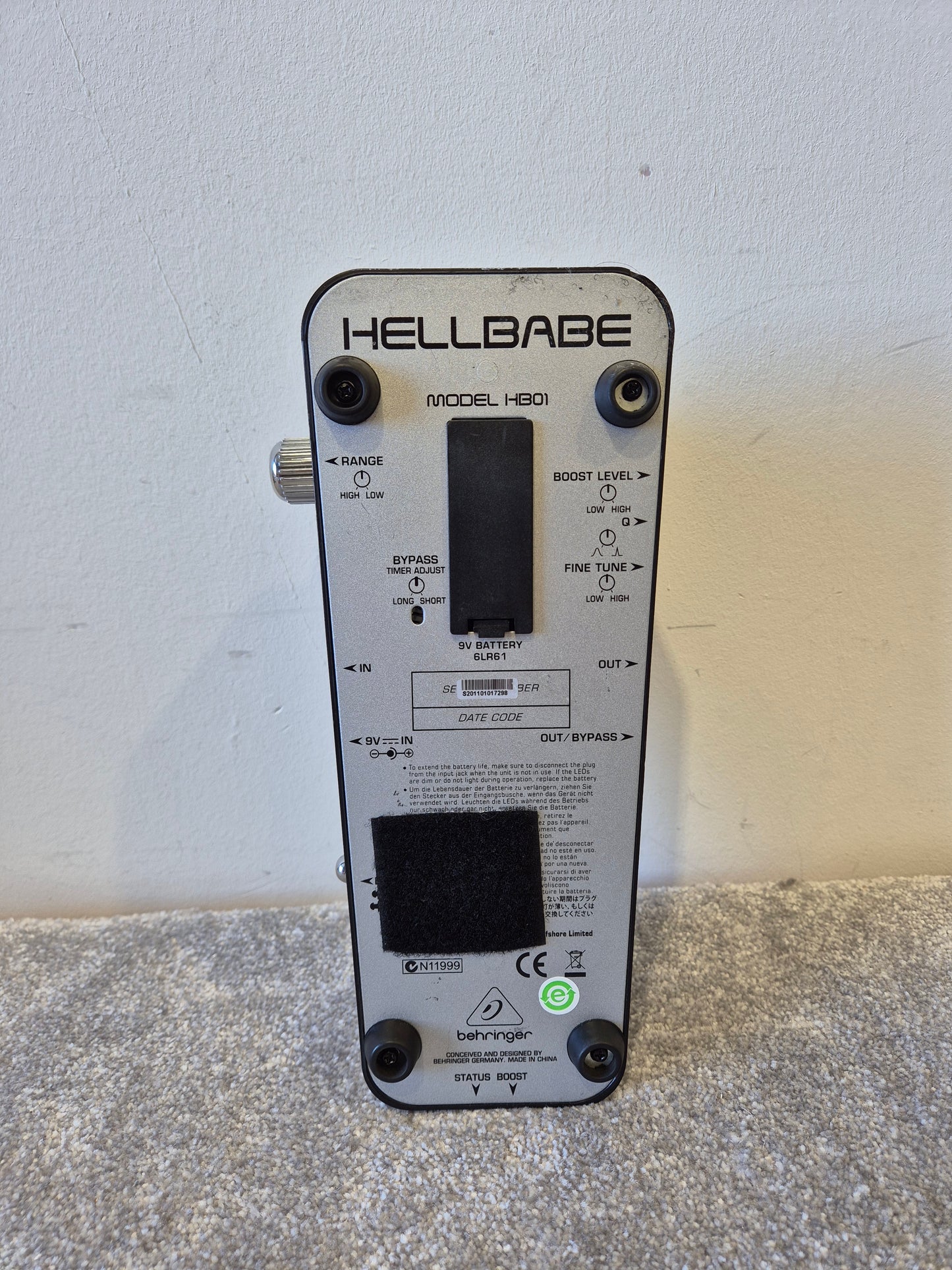 Behringer HB01 Hellbabe - Wah Pedal - Excellent
