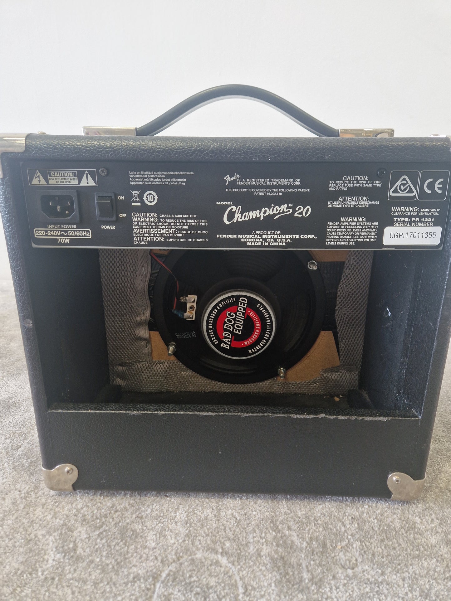 Fender Champion 20 Guitar Amp – 20W Combo with Built-In Effects & Amp Models - Very Good