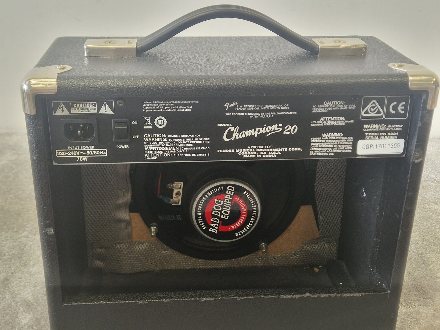 Fender Champion 20 Guitar Amp – 20W Combo with Built-In Effects & Amp Models - Very Good