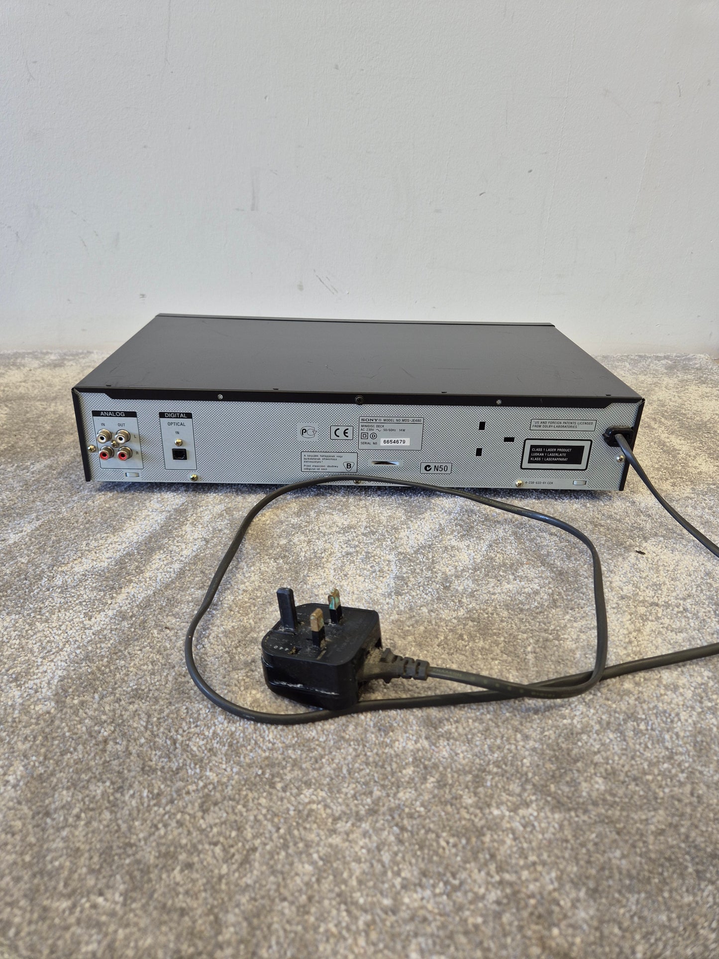 Sony Minidisc Deck MDS-JE480 MDLP Long Play Support - Very Good