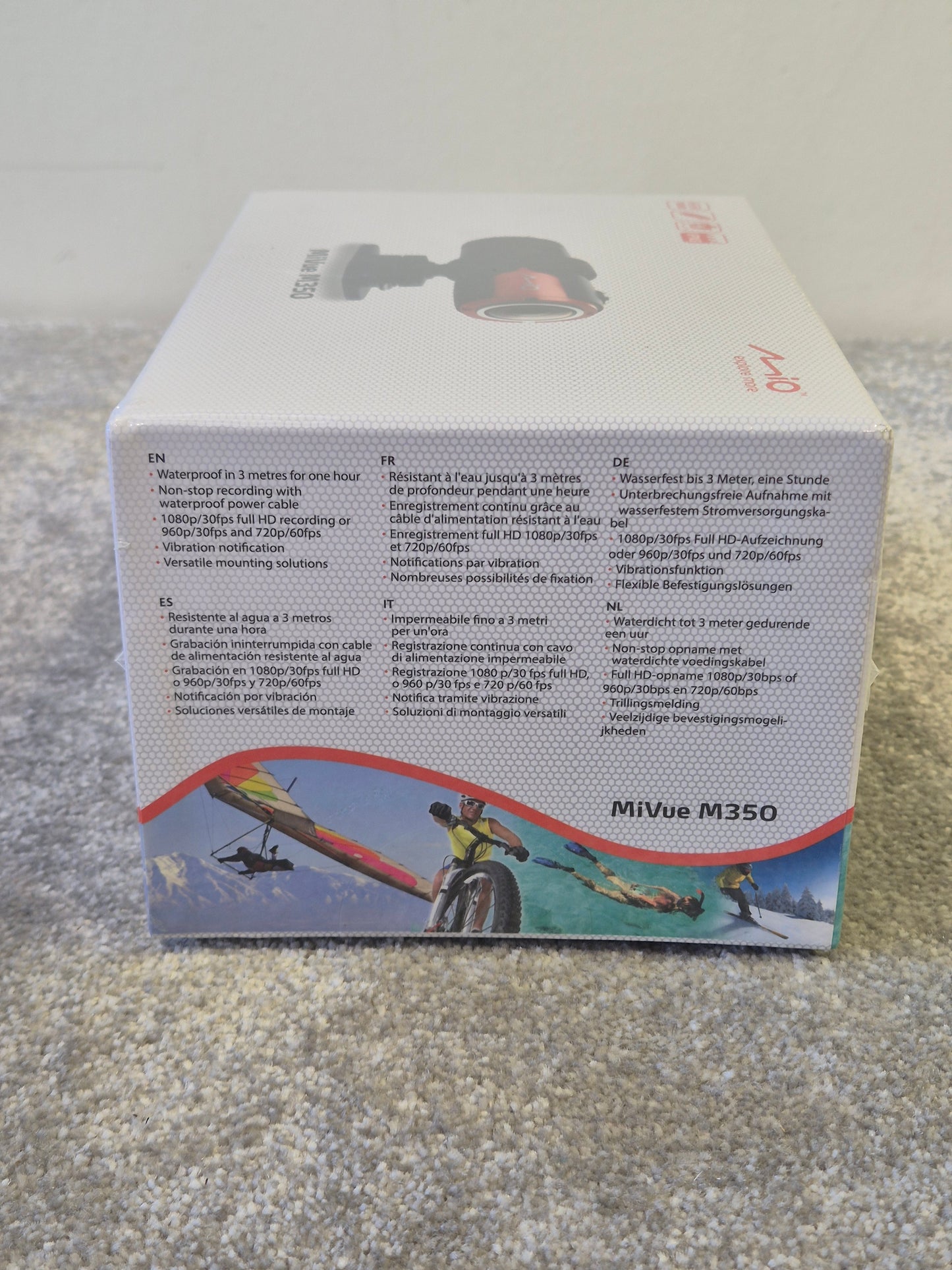 Mio MiVue M350 Waterproof Motorcycle Dash Cam - Full HD 1080p - New in Sealed Box
