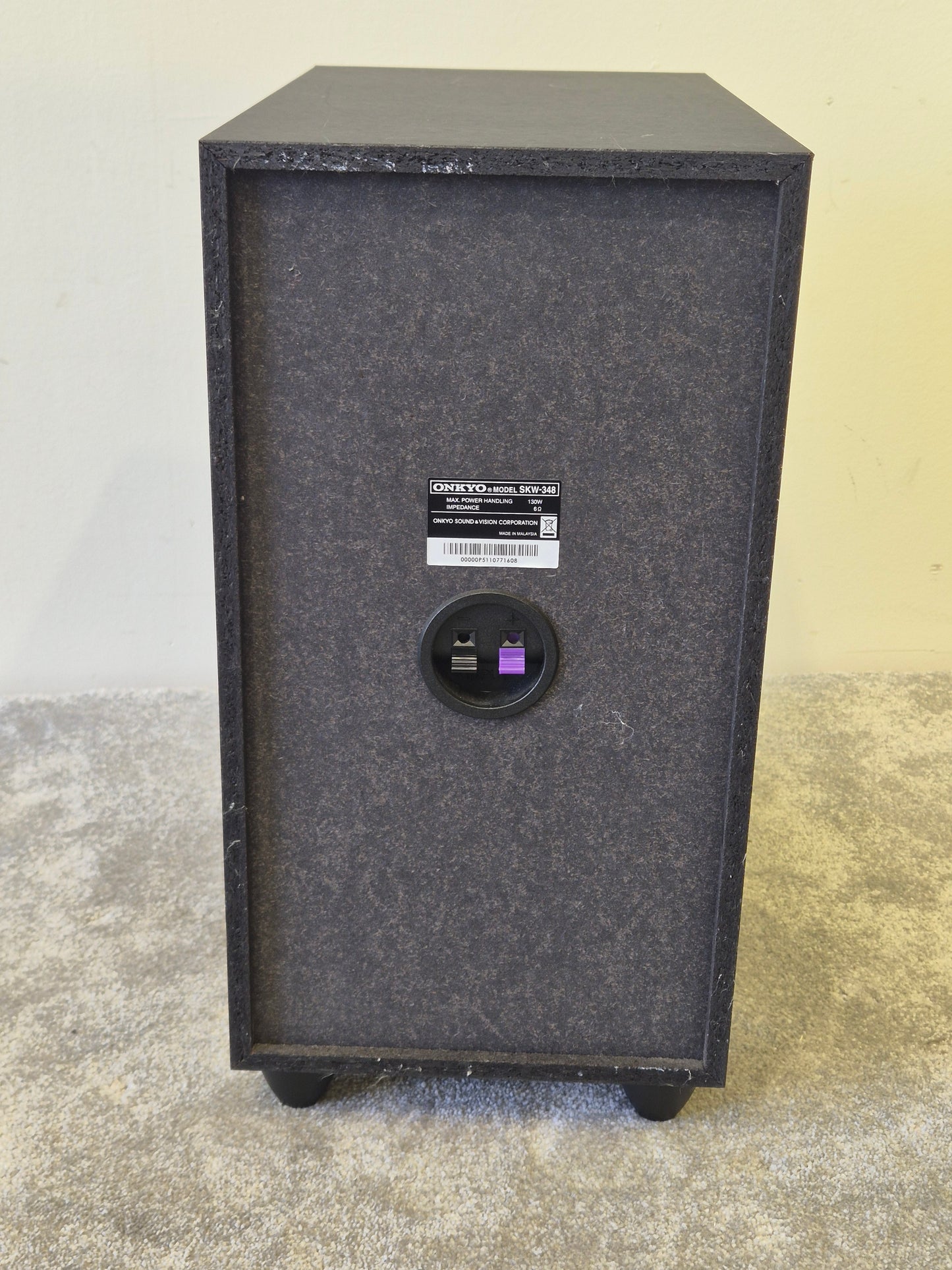 Onkyo SKW-348 130W Passive Subwoofer 6 Ohm - Very Good Condition - Deep Bass for Home Theater