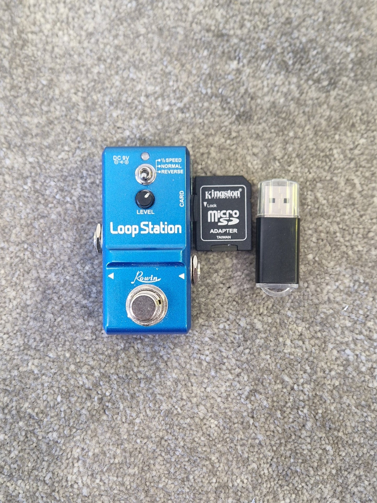 Rowin Nano Loop Station Mini Looper Pedal - 10-Min Recording with USB & Reverse Mode - Mint w/ Original Box