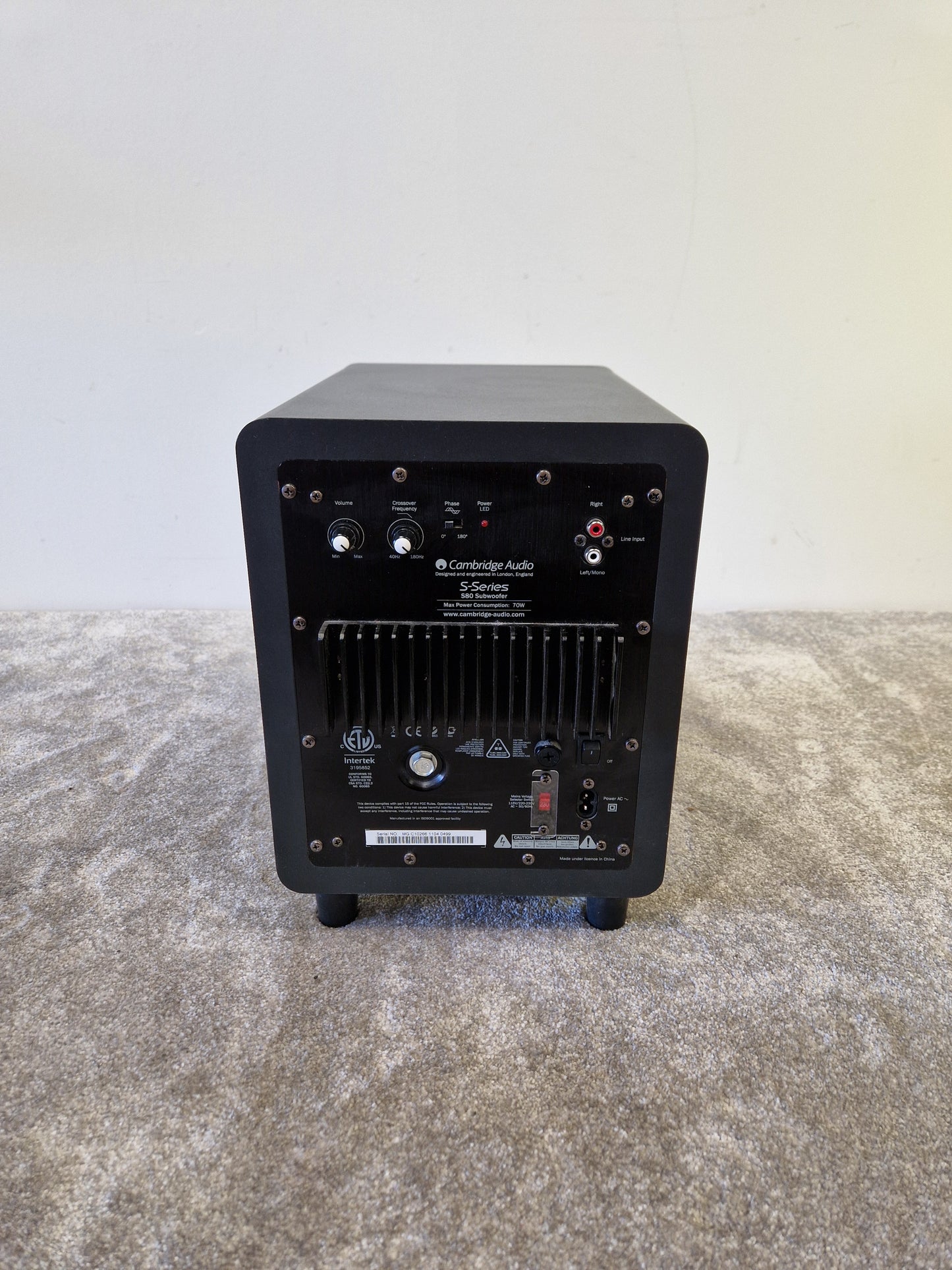 Cambridge Audio S80 Subwoofer - Compact Design - Very Good