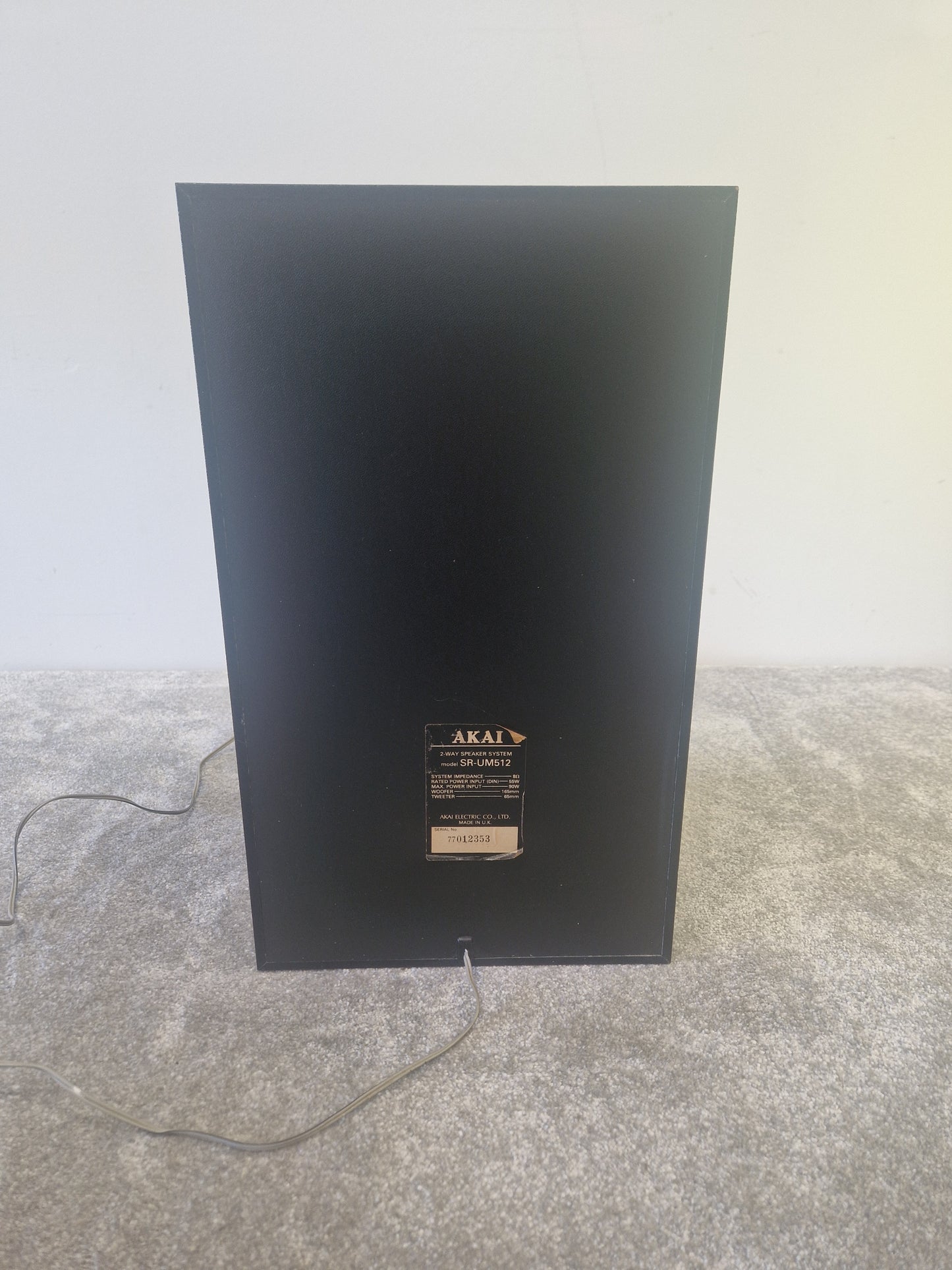 Akai SR-UM512 2-Way Speakers - Pair Black - Good