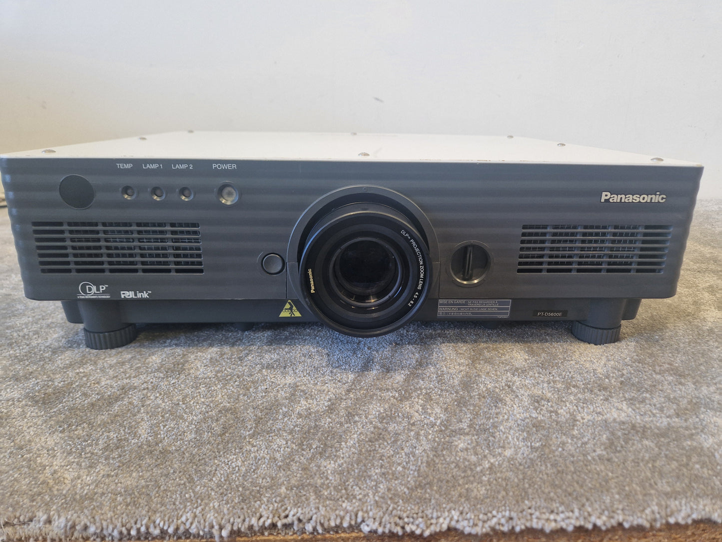 Panasonic PT-D5600E DLP Projector - 5000 Lumens-XGA Resolution - Good