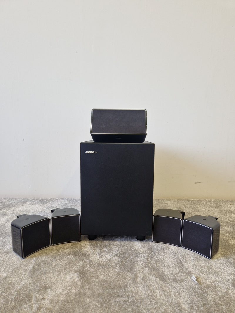Jamo A102 HCS 5.1 Speaker Package - 4x Satellites, A10C Centre & Sub 200 Subwoofer - Very Good - image 1