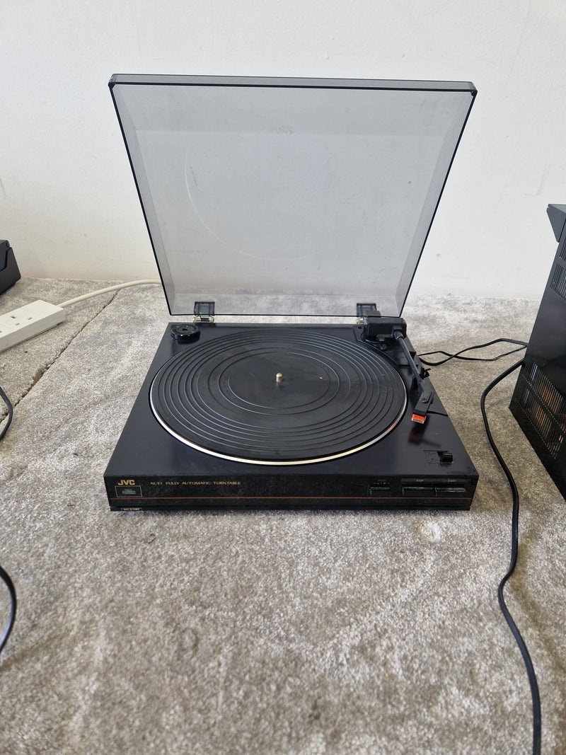 JVC Hi-Fi Amplifier, Double Cassette Deck, Turntable & SP-E1 Stereo Speakers - Vintage - Very Good - image 6