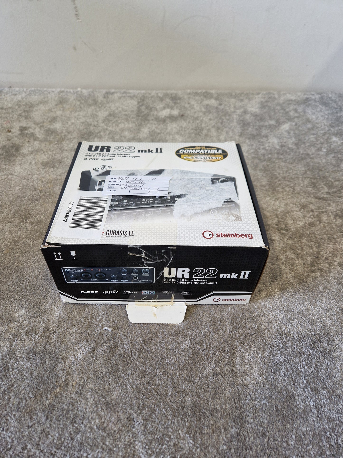 Steinberg UR22 MkII USB Audio Interface – 2x2 I/O, 24-bit/192kHz, MIDI, Original Box Included - Excellent