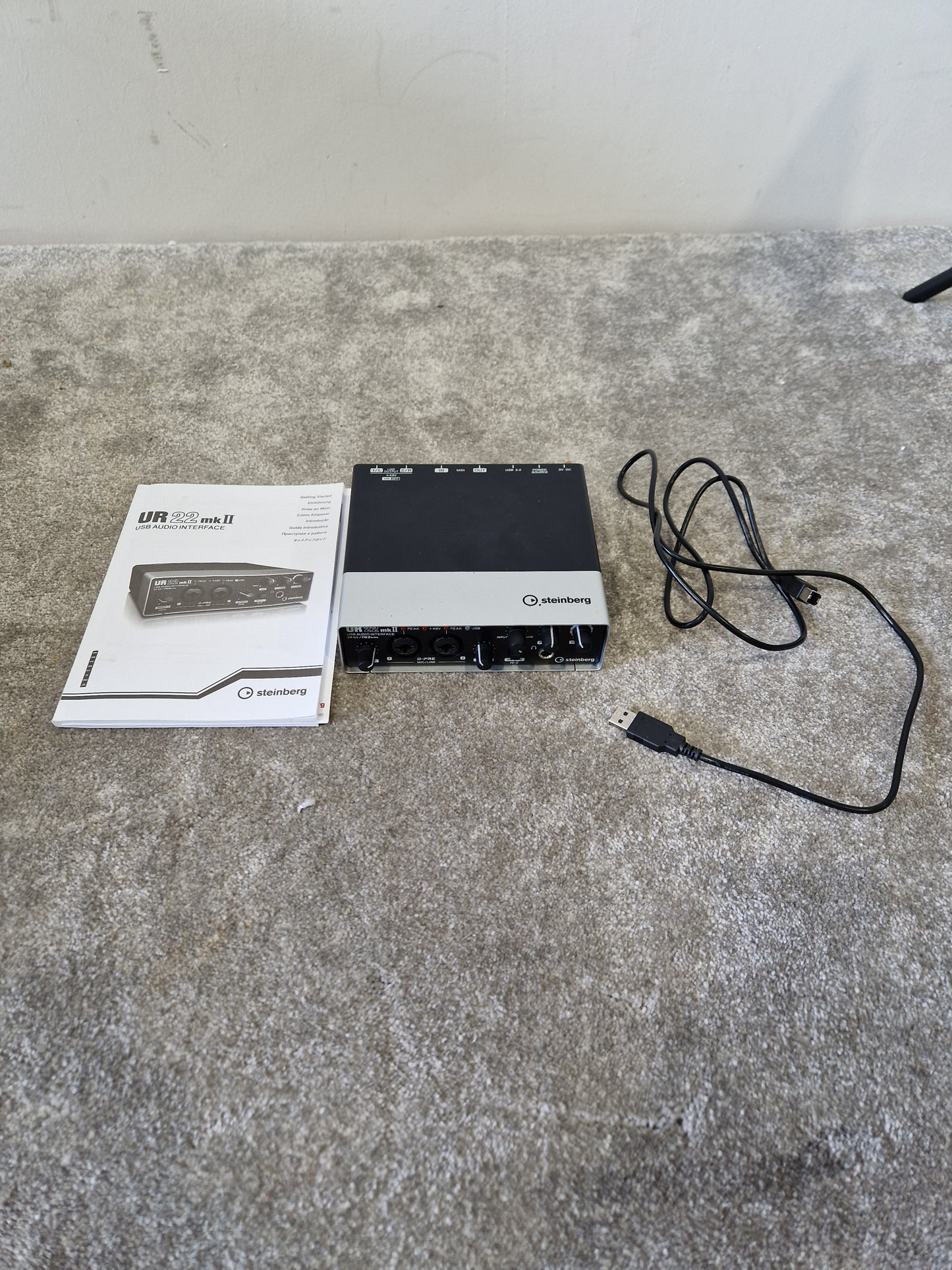 Steinberg UR22 MkII USB Audio Interface – 2x2 I/O, 24-bit/192kHz, MIDI, Original Box Included - Excellent