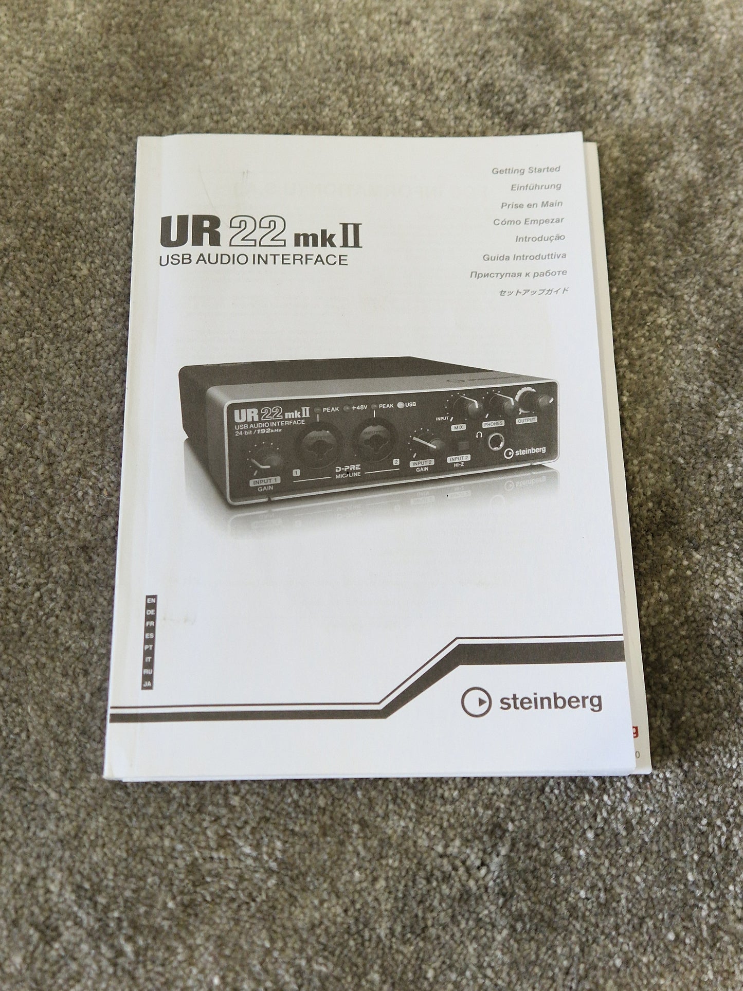 Steinberg UR22 MkII USB Audio Interface – 2x2 I/O, 24-bit/192kHz, MIDI, Original Box Included - Excellent