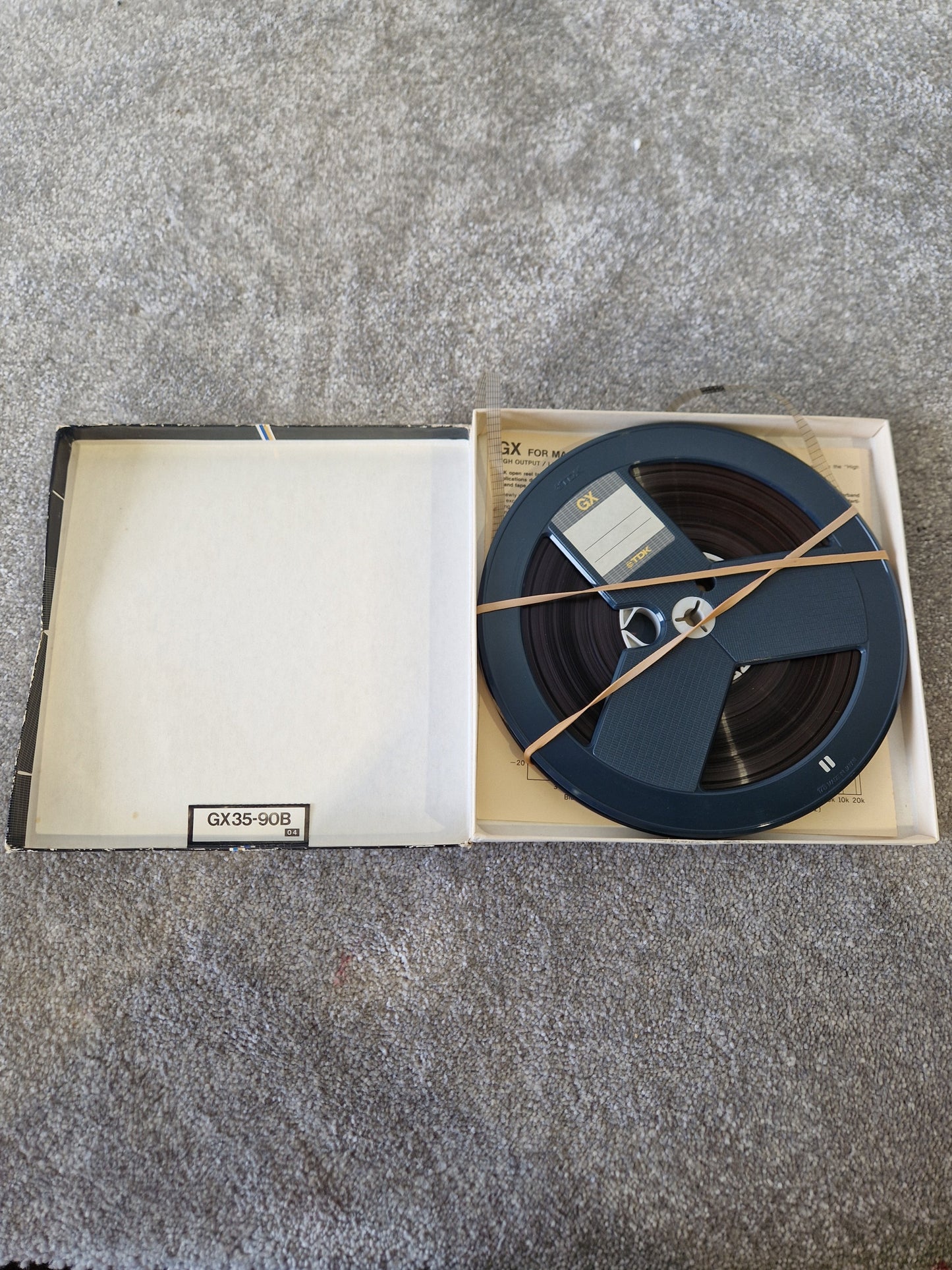 TDK GX35-90B Reel-to-Reel Tape – 1800ft ¼″ High Output Recording Tape - Good