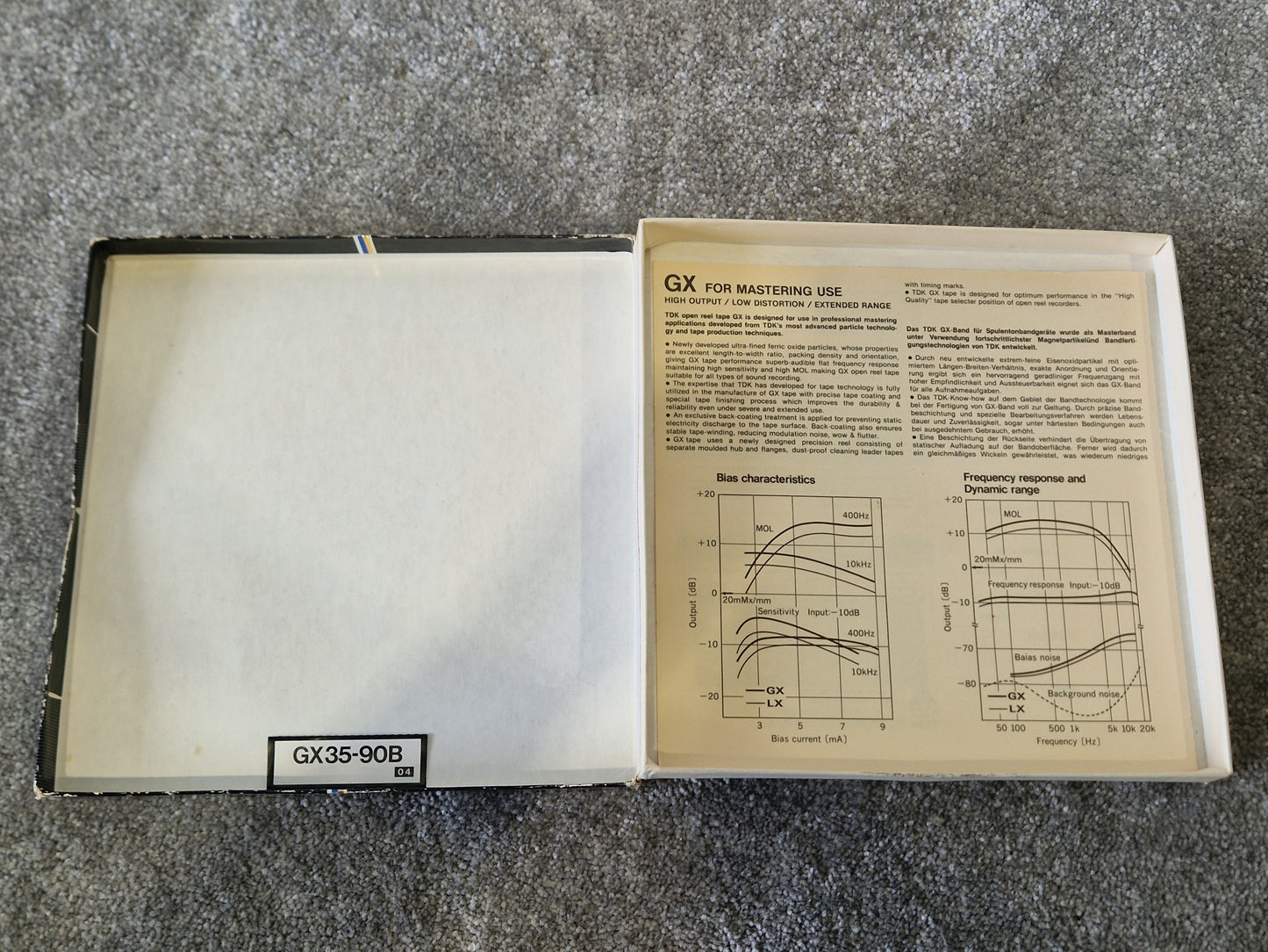 TDK GX35-90B Reel-to-Reel Tape – 1800ft ¼″ High Output Recording Tape - Good